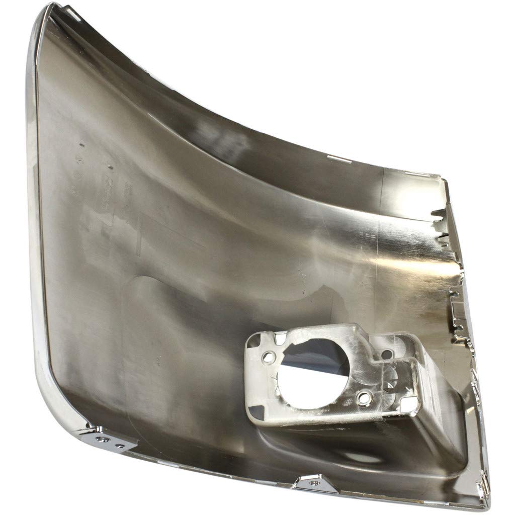 Chrome Plastic Front Bumper End Cap for Chevy Silverado 1500 2007-2013 (Driver Side w/ Fog Lights) - GM1004156 20985757 | Replacement Part for Truck Accessories & Off-Road Protection