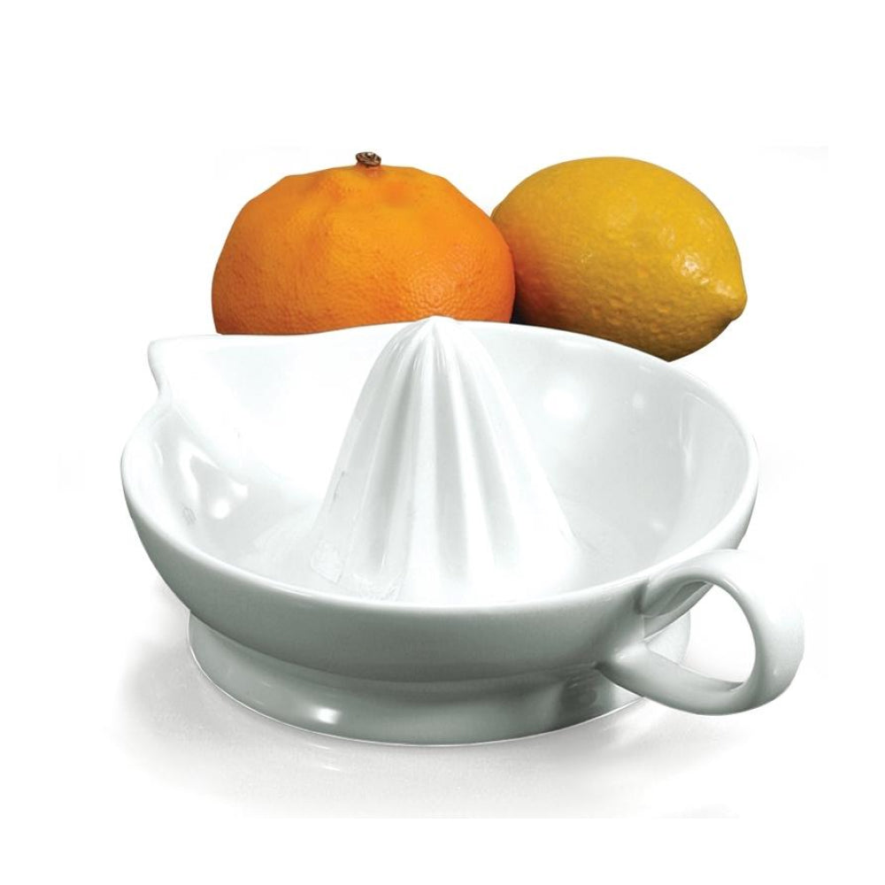 BIA 6 Classic Manual Porcelain Citrus Juicer - Hand Squeezer for Oranges, Lemons & Limes - White (904141WH) - Perfect for Fresh Juice, Cocktails & Healthy Drinks at Home