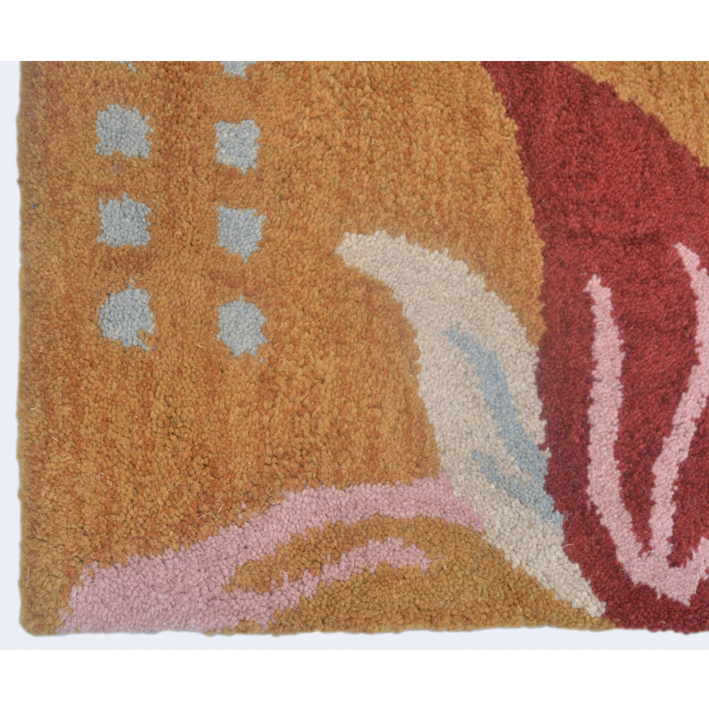 Blue Eyed Grass Hand Tufted Wool Rug - Soft Bohemian Area Rug for Living Room, Bedroom & Nursery Decor