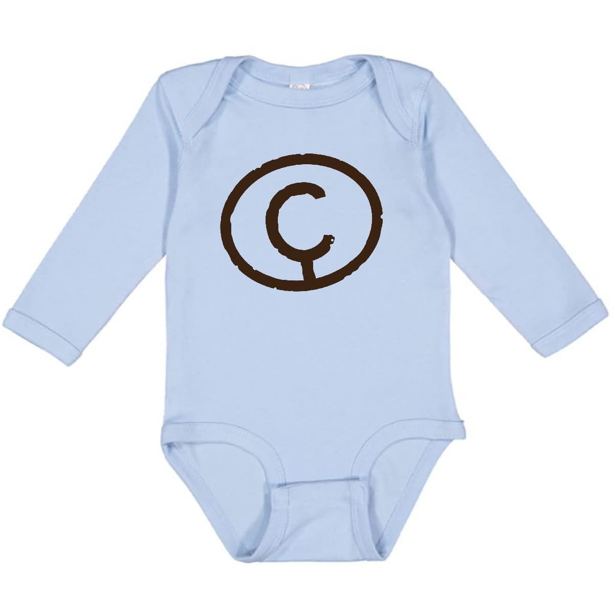 Inktastic Branding Iron Letter C Monogram Long Sleeve Baby Bodysuit - Soft Cotton Onesie for Newborns & Infants - Perfect for Family Photos, Holidays & Everyday Wear