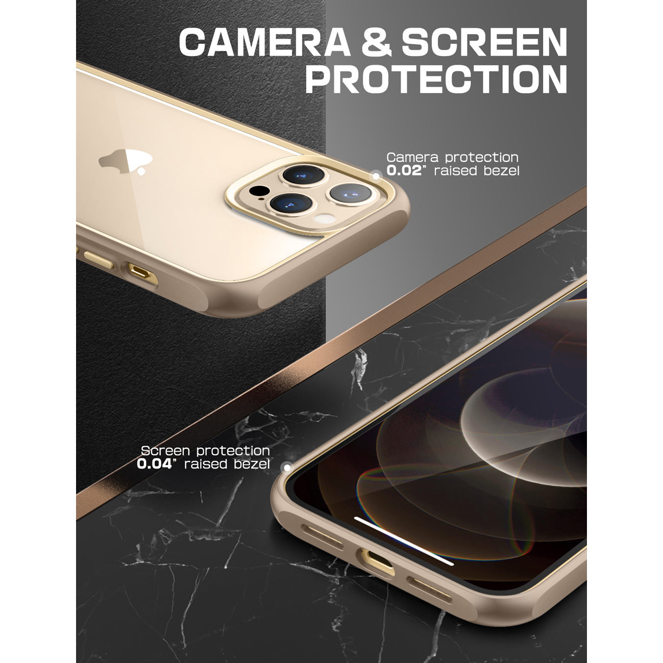 iPhone 13 Pro Case 6.1 Inch - Slim Clear Protective Cover with Shockproof Design | Unicorn Beetle Style in Tan | Perfect for Daily Use, Outdoor Activities & Travel Protection