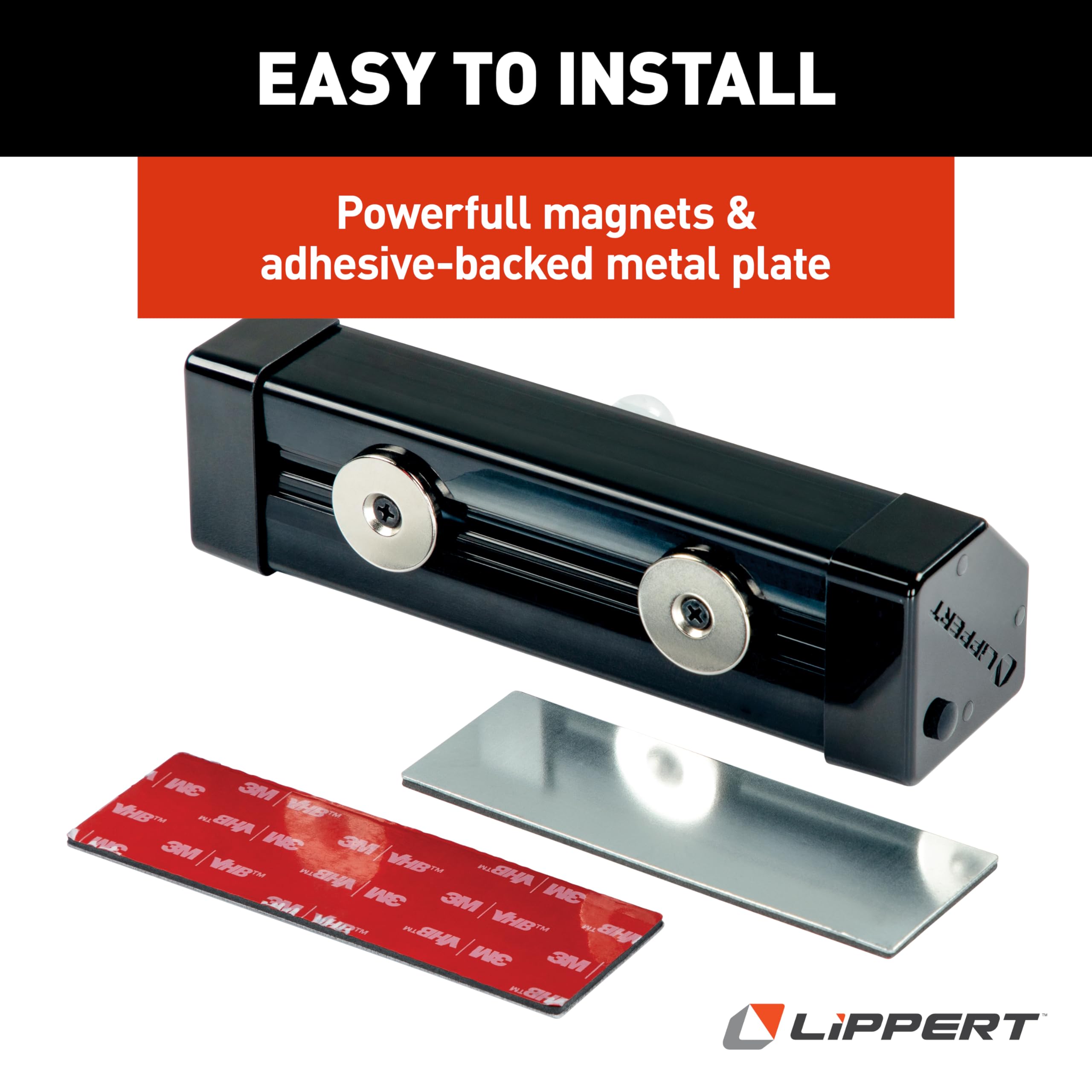 Lippert Wireless Motion-Activated LED RV Step Light - IP65 Waterproof, Magnetic & Adhesive Mounting, Battery-Powered (AA Batteries Not Included) - Perfect for RV Steps, Trailers, and Outdoor Nighttime Safety