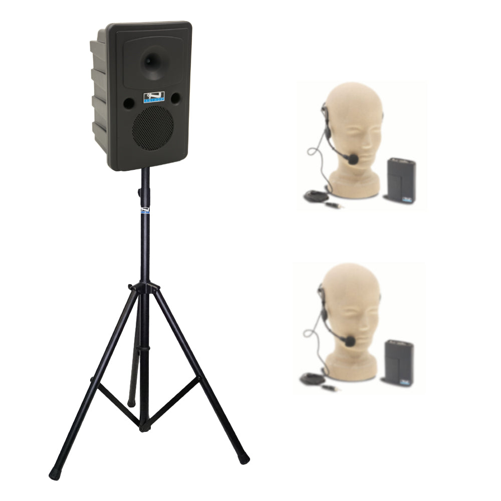 Anchor Audio Go Getter U2 Portable Bluetooth Speaker with 2 Wireless Microphones - Perfect for Outdoor Events, Parties & Karaoke Nights