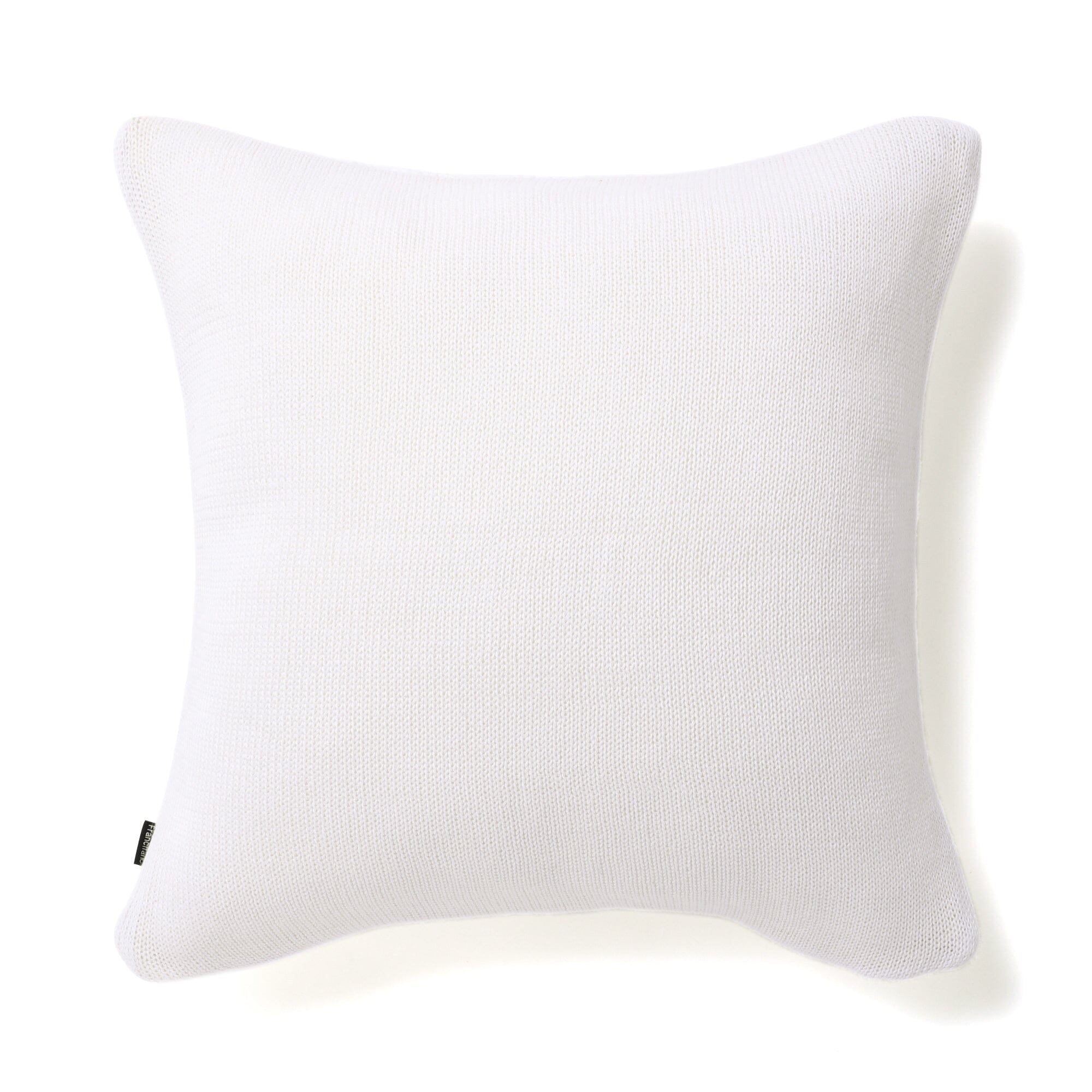Soft Knit Stripe Cushion Cover 18x18 Inches - Premium Cotton Blend Decorative Pillow Case for Sofa, Bed, Chair - White Home Decor for Living Room, Bedroom & Office