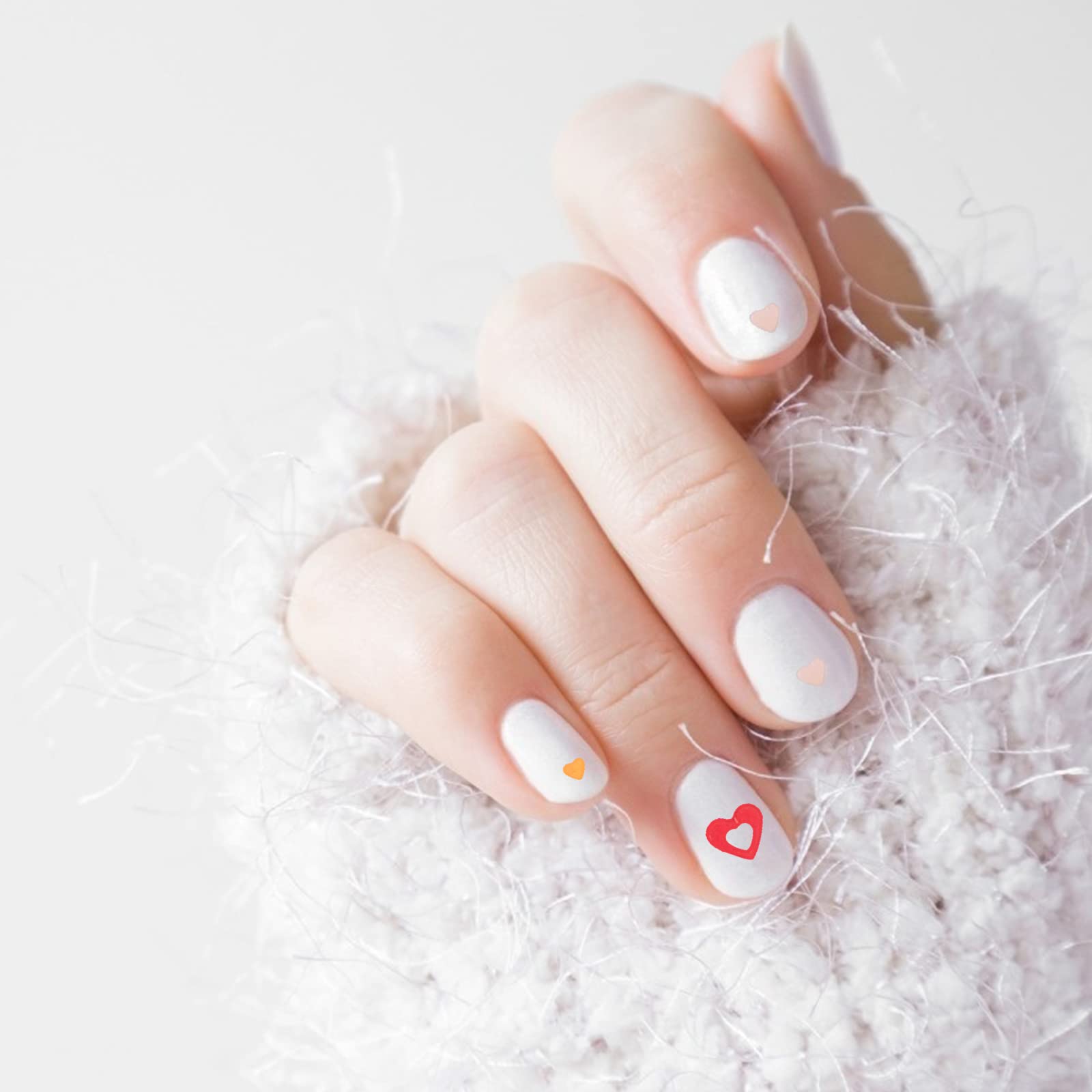 FOMIYES 2 Pack Valentine's Day Nail Sequins - Heart Shaped Glitter Nail Art Decorations for DIY Manicure, Perfect for Valentine's Gifts, Nail Salon & Party Nail Designs