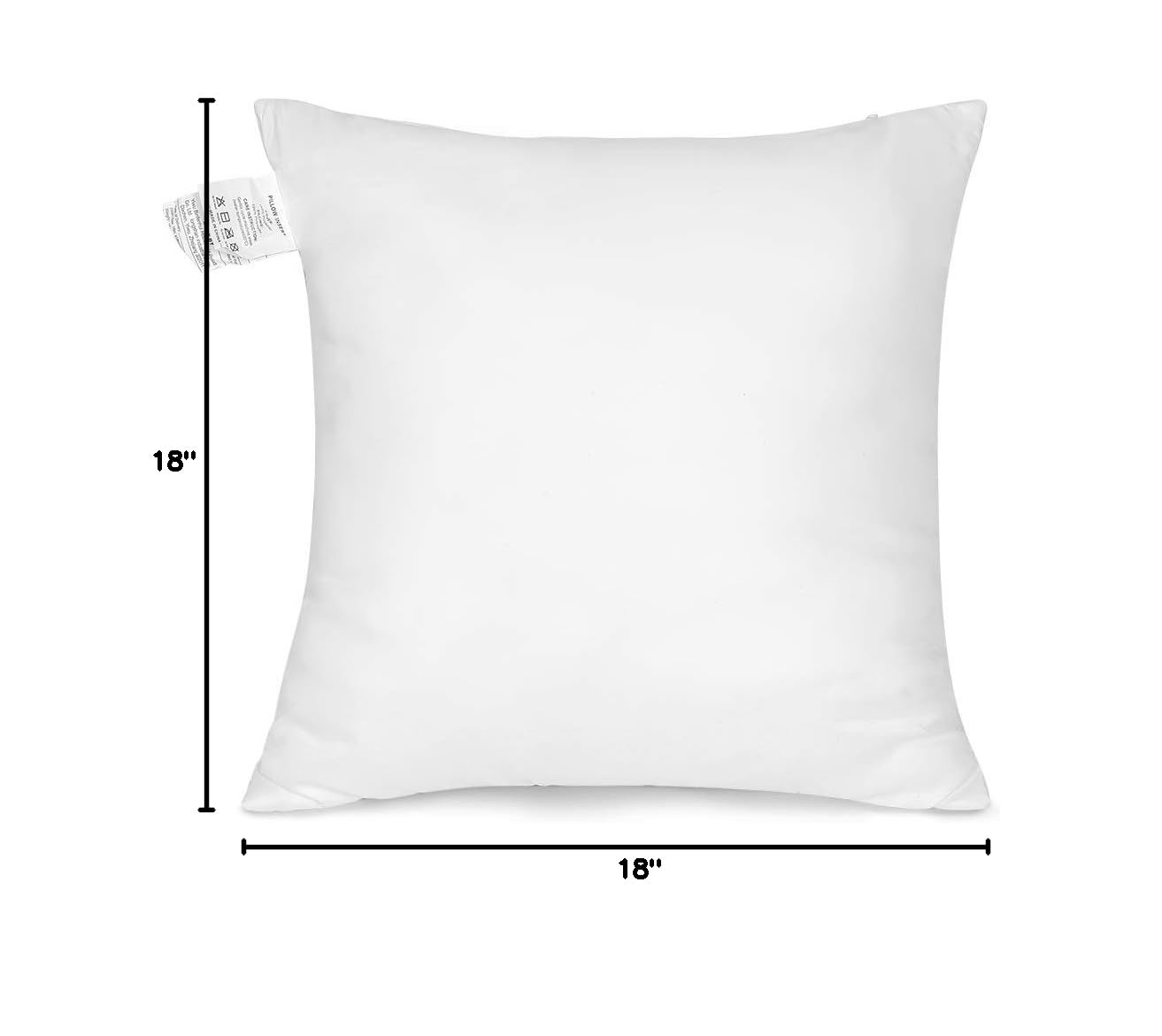 OTOSTAR 18x18 Inch Square Throw Pillow Inserts, Set of 4 - Premium Couch, Sofa & Bed Cushion Stuffer - Soft White Decorative Pillow Forms for Living Room, Bedroom & Home Decor