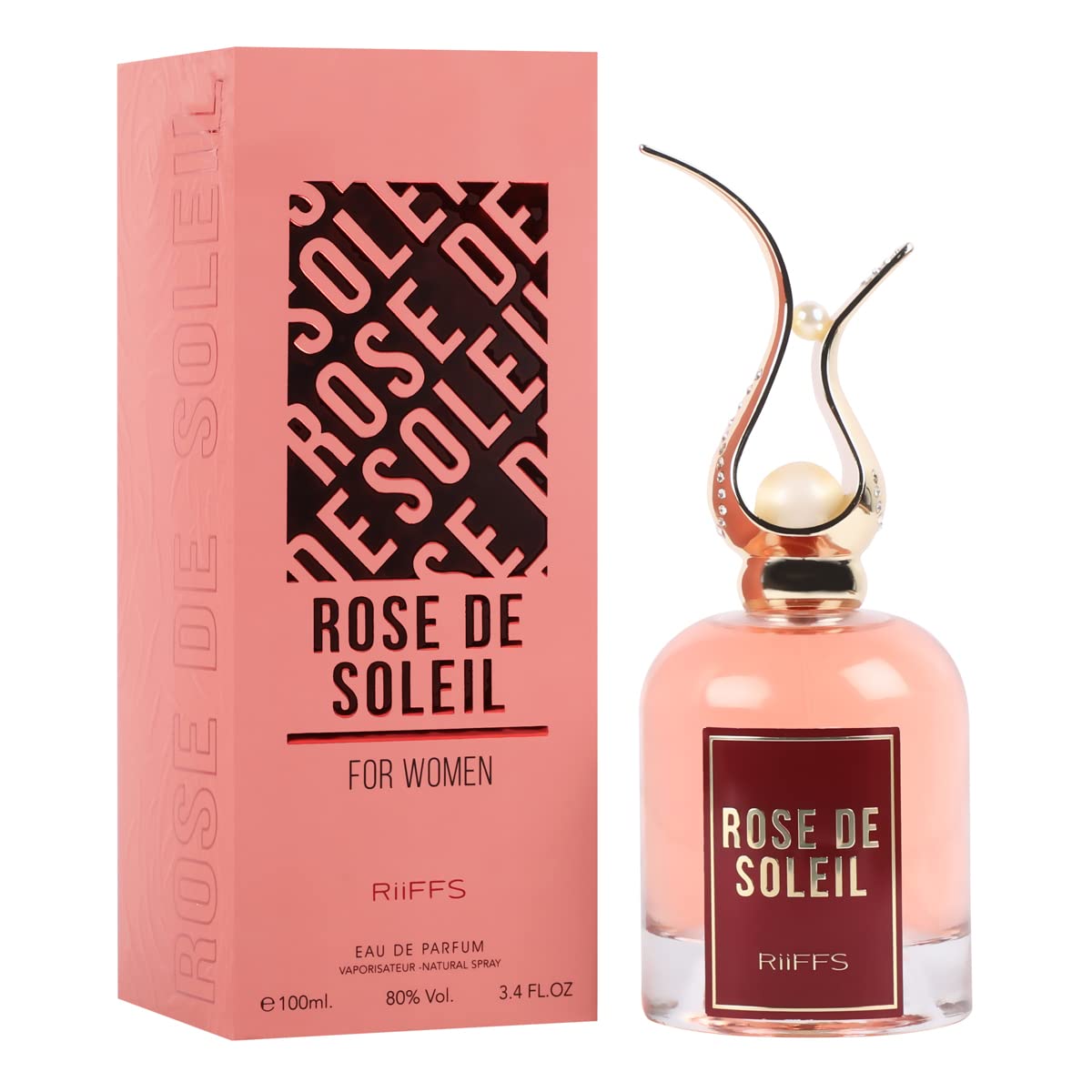 Riiffs Rose De Soleil Eau De Parfum Spray for Women - 3.4 oz Floral Fragrance | Perfect for Date Nights, Special Occasions & Everyday Elegance