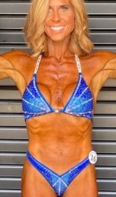 Royal Blue Figure Suit - IFBB Approved Posing Bikini with Criss Cross Back for Women's Bodybuilding Competition & Fitness Shows | Perfect for Stage Performance, Photo Shoots & Gym Training