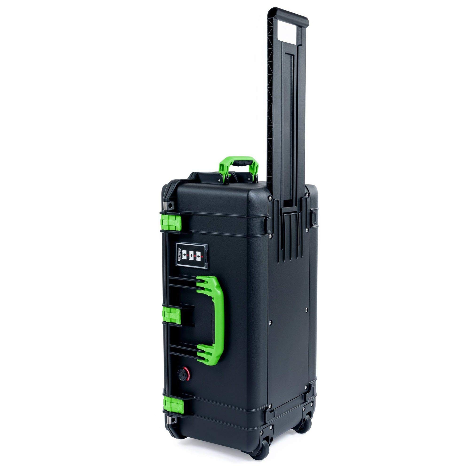 Pelican 1606 Black & Lime Green Wheeled Hard Case - Empty Protective Storage for Travel, Equipment & Tools | Durable Waterproof Case for Outdoor, Military & Professional Use