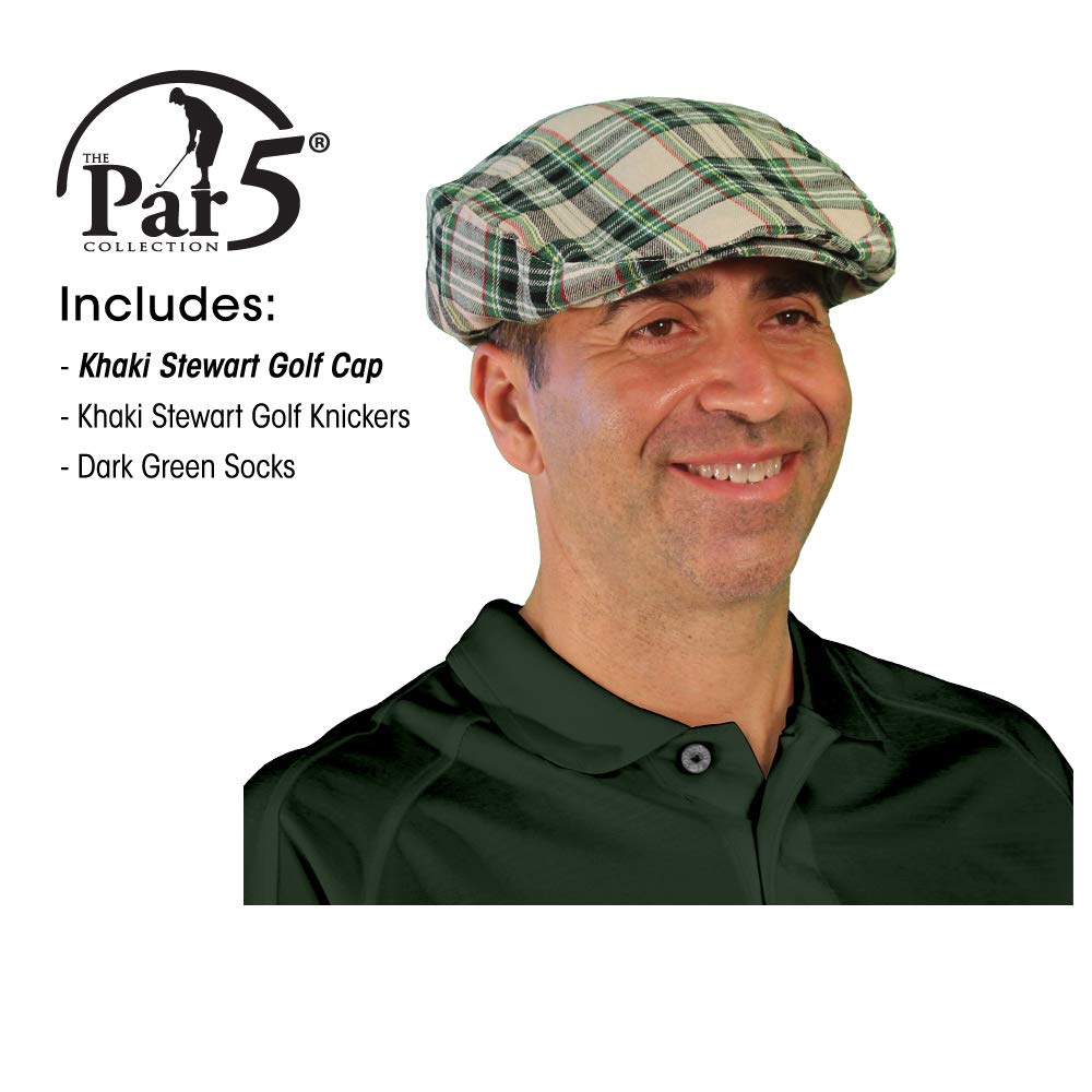 Men's 'Par 5' Plaid Shirt - Stewart Collection Golf Polo - Breathable Comfort Fit for Casual & Golf Wear