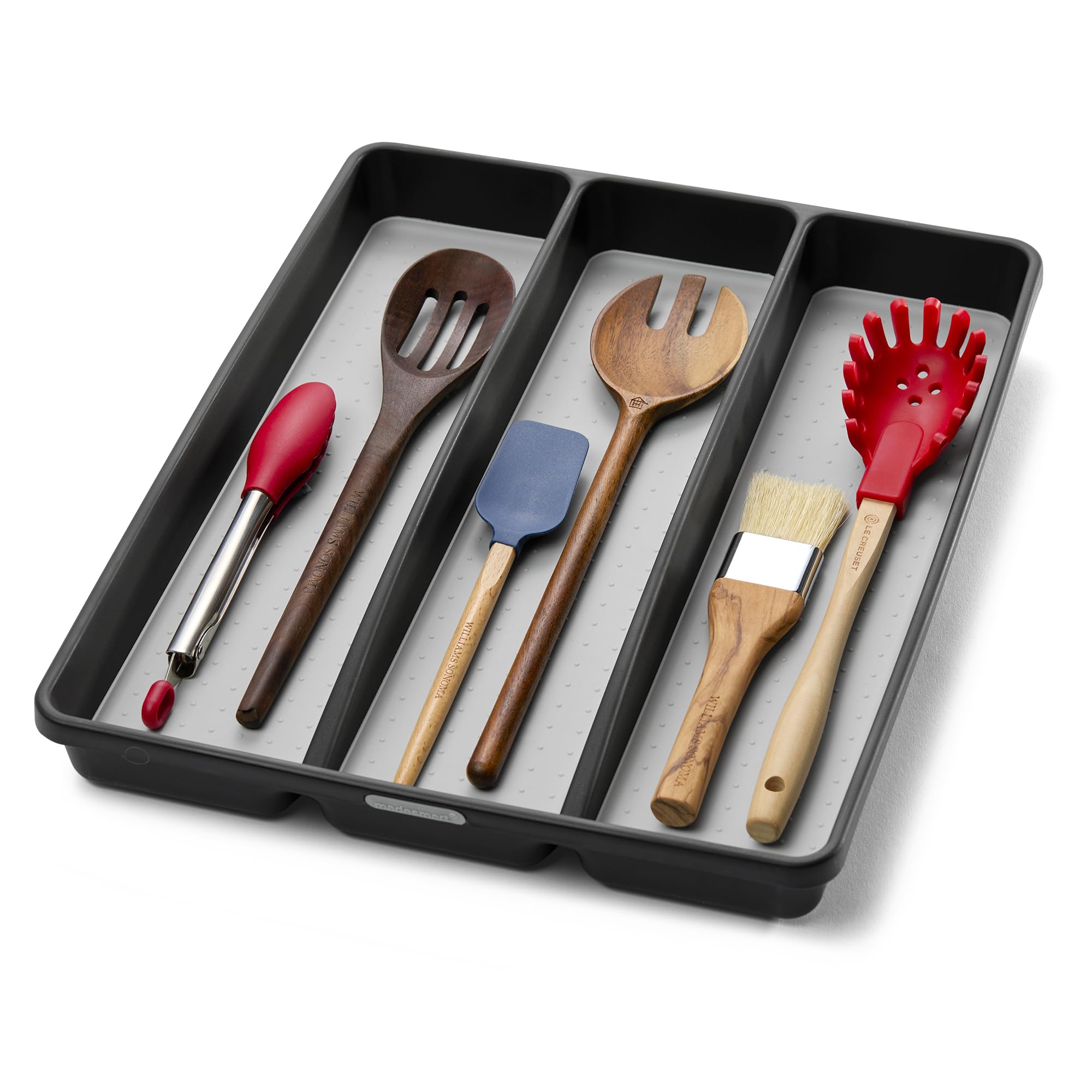 madesmart Classic Large Utensil Tray with Soft Grip - Non-Slip Kitchen Drawer Organizer for Utensils & Tools - BPA-Free Granite Design - Perfect for Home, Office & Dorm Organization
