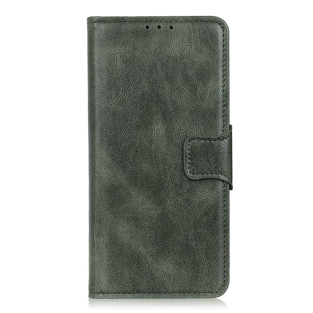 Premium Leather Wallet Case for Google Pixel 5 XL & Pixel 4A 5G - Crazy Horse Texture Horizontal Flip Cover with Card Slots & Kickstand (Dark Green) - Perfect for Daily Use, Travel & Hands-Free Viewing