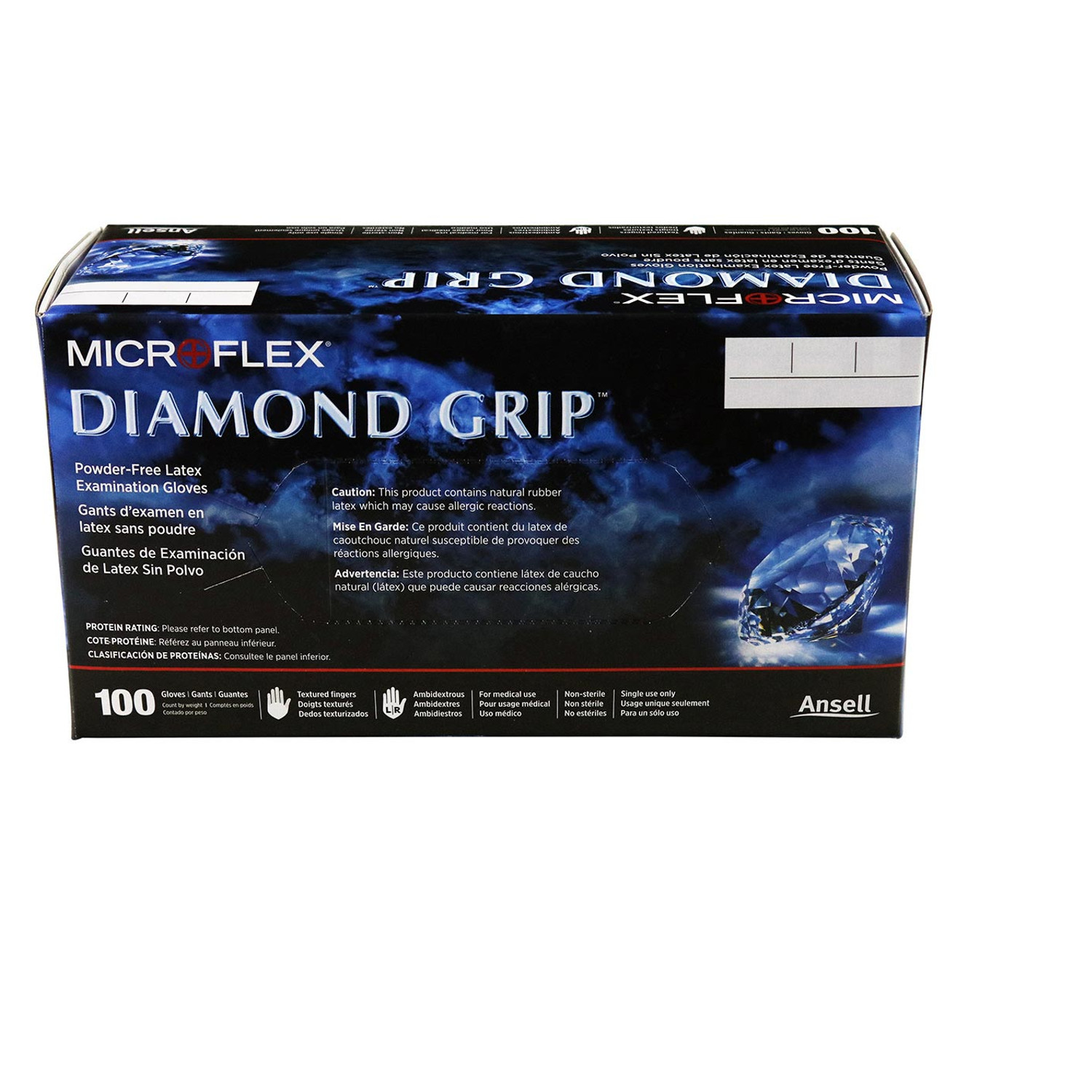 MicroFlex MF300XL 1000-Count Diamond Grip Latex Gloves - Extra Large (XL) - Natural Color - Disposable Protective Gloves for Medical, Food Service & Cleaning
