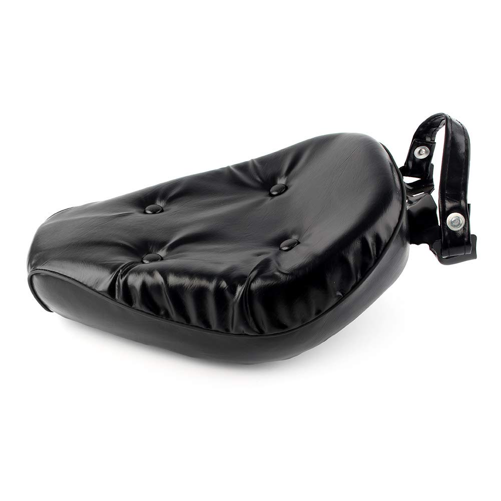 Premium PU Leather Motorcycle Seat Pad for Honda Rebel CMX250 CA250 (1986-2012) - Black - Comfortable Solo & Pillion Riding for Long Distance Cruising