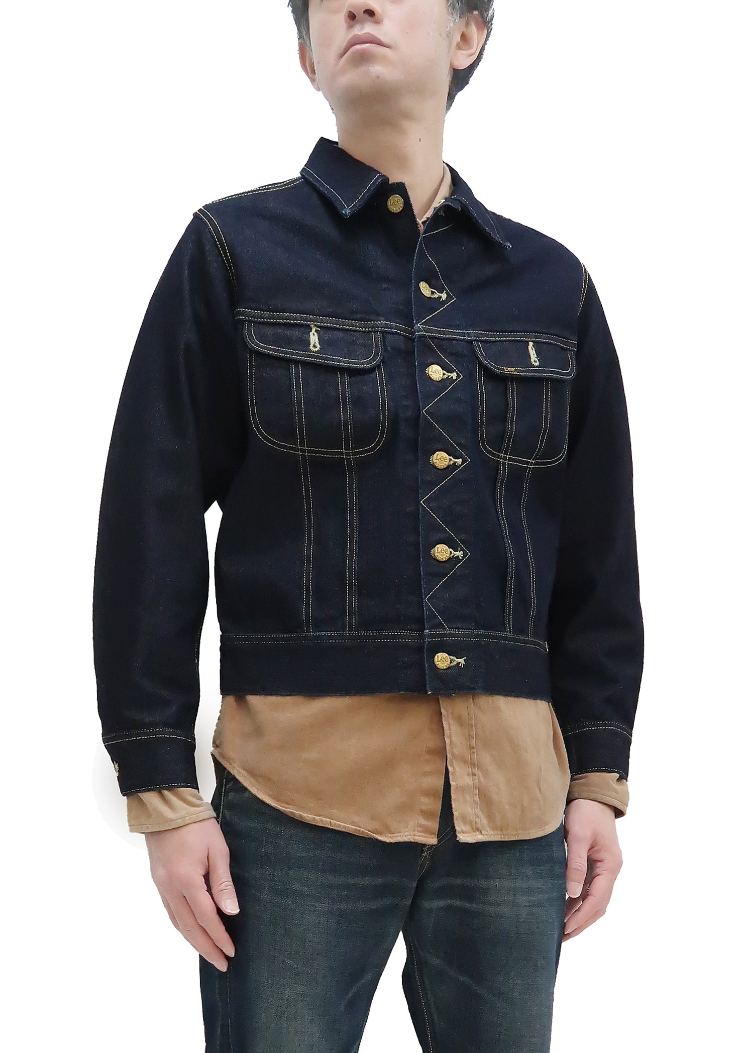 Lee Men's 101J Denim Jacket - Reissue Lee Rider LM5100 in Rinse Indigo Blue | Classic Vintage Style for Casual Wear & Outdoor Adventures