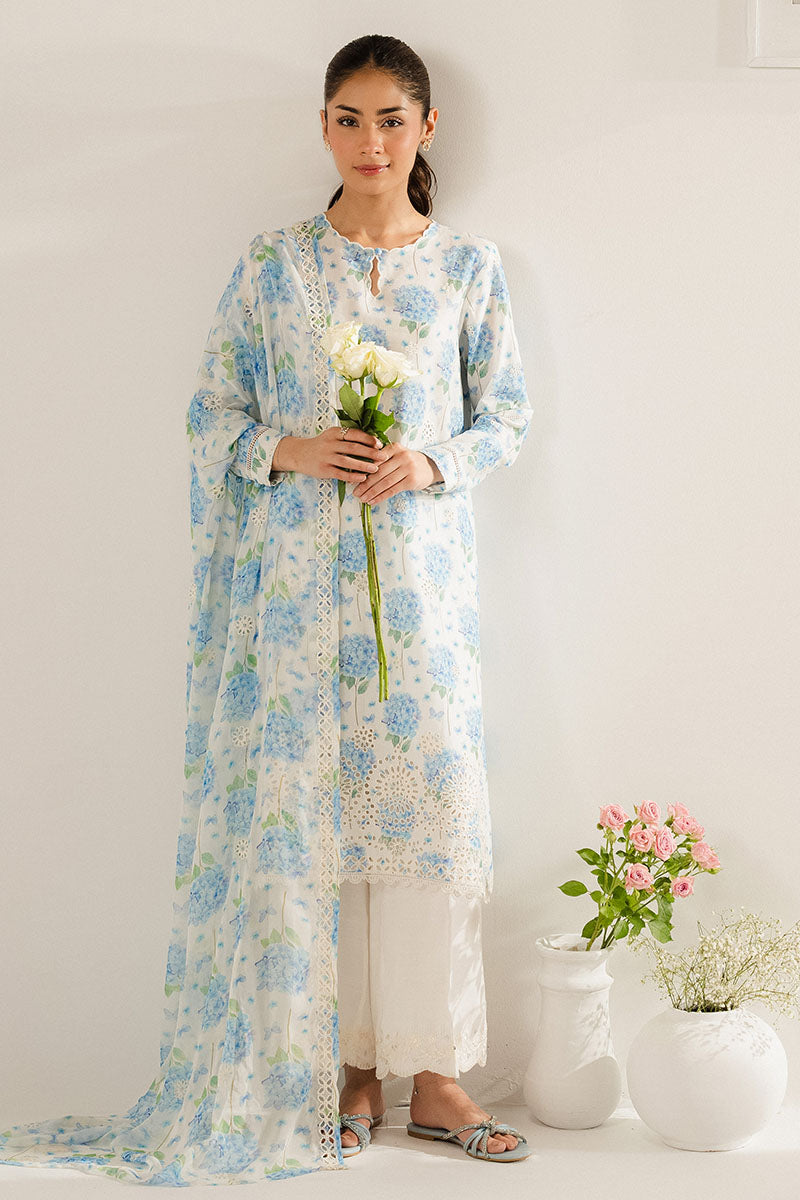 AQUATIC MAZE 2PC SET (TOP & SCARF) - Elegant Indian Ethnic Wear for Festivals, Weddings & Special Occasions