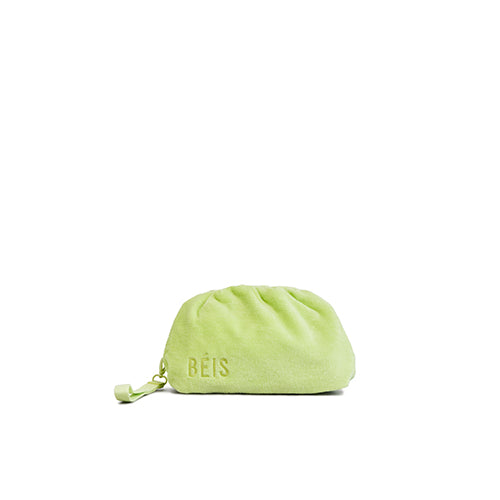 Stylish Terry Cosmetic Clutch in Citron Yellow | Perfect for Travel, Gym & Everyday Essentials | Water-Resistant Makeup Bag for Women