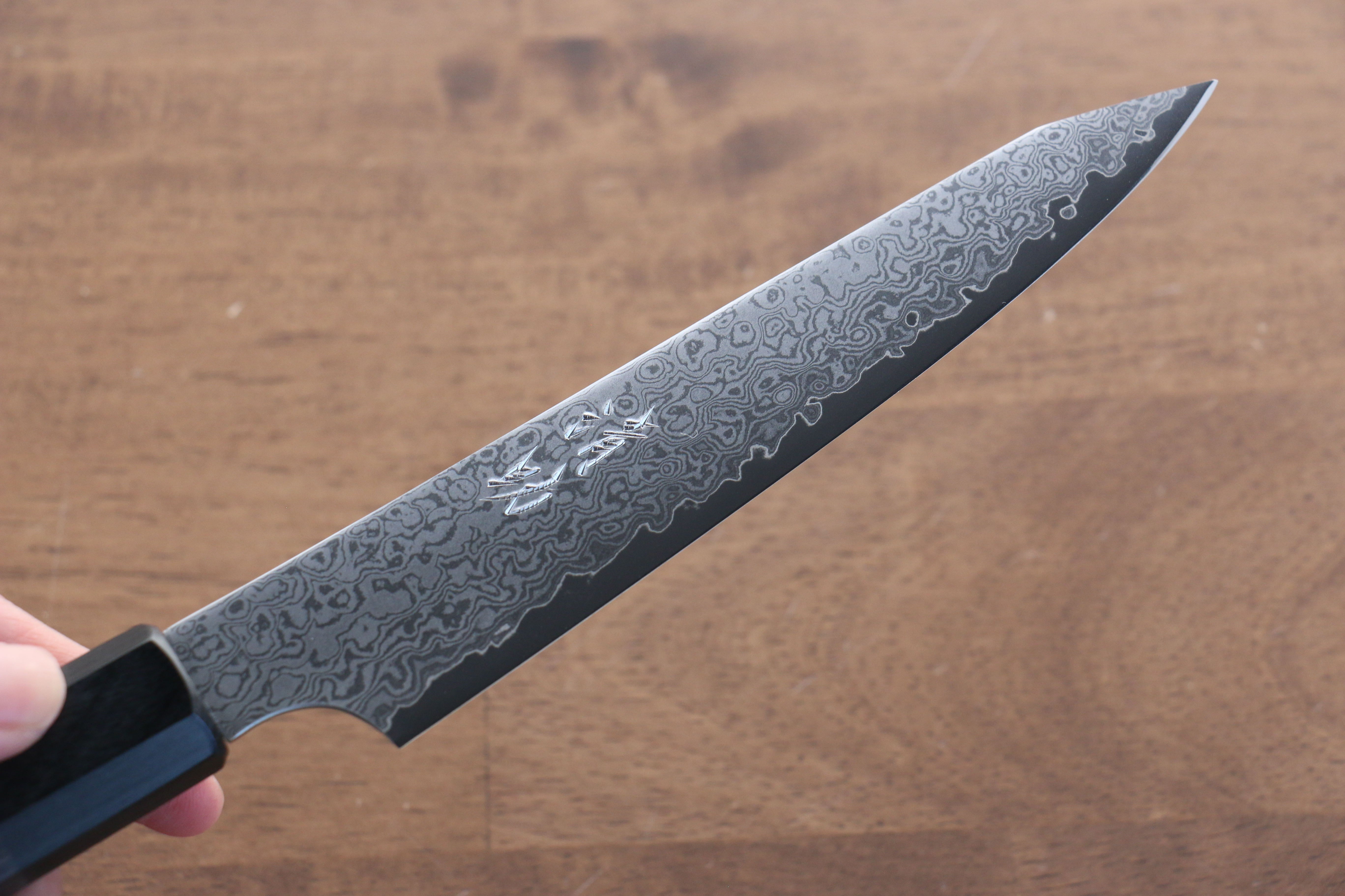 Premium Seisuke VG10 33-Layer Damascus Kiritsuke Petty Utility Knife 150mm - Gray Pakkawood Handle - Perfect for Sushi, Vegetables & Precision Kitchen Tasks