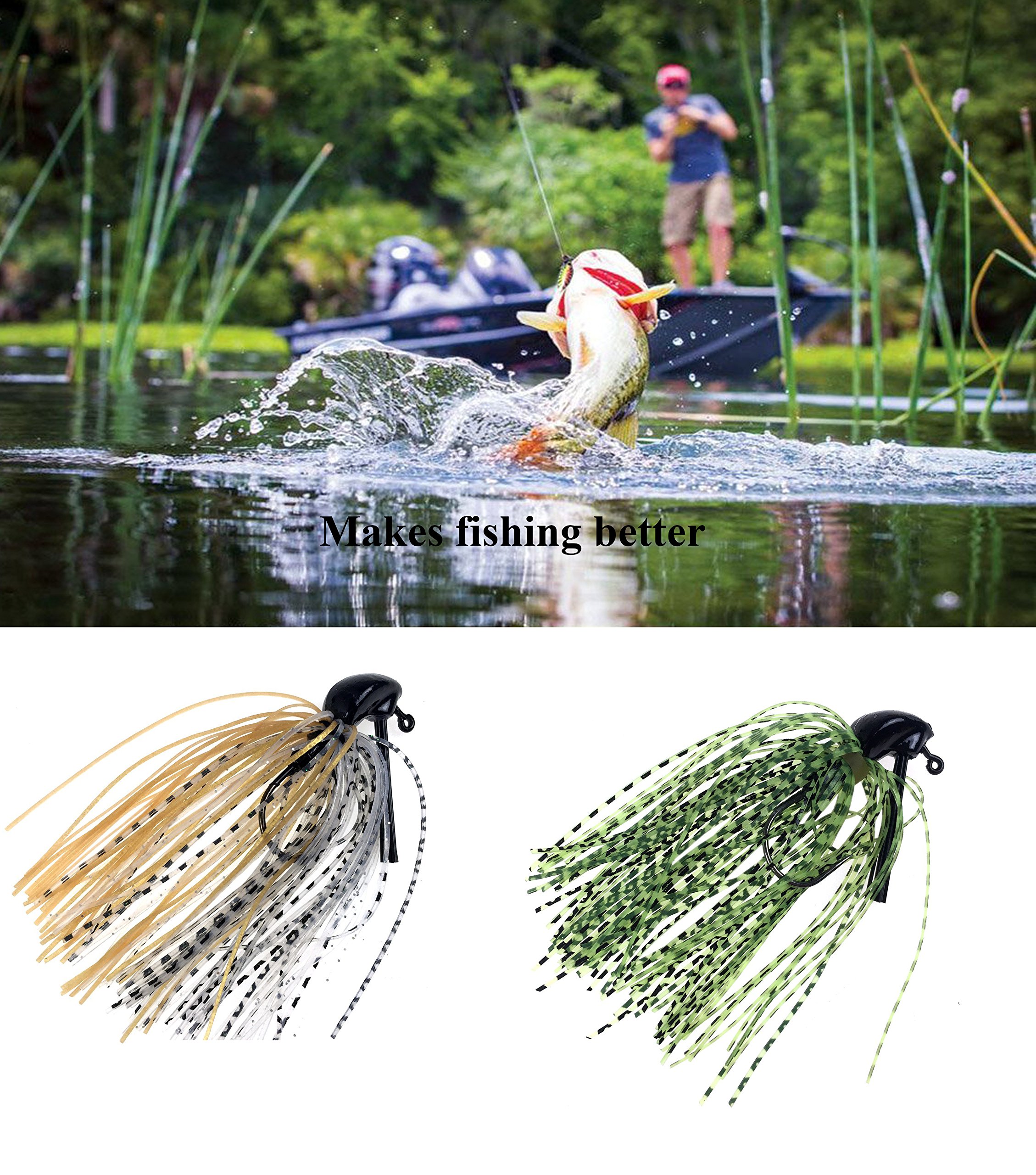 THKFISH Bass Tungsten Jig - Premium Weedless Swim Jigs for Bass Fishing (5-Pack, Multi-Color) - Perfect for Freshwater Fishing, Finesse Techniques & Heavy Cover Areas