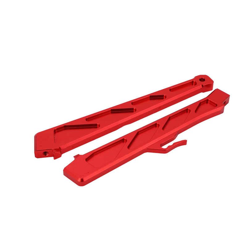 LYunce RC Car Upgrade Parts - Front & Rear Support Frame for ARRMA Mojave 1/7 Scale RC Cars | Super Stereo Effect | Durable Red Aluminum Alloy | Off-Road Bashing & Racing Accessories