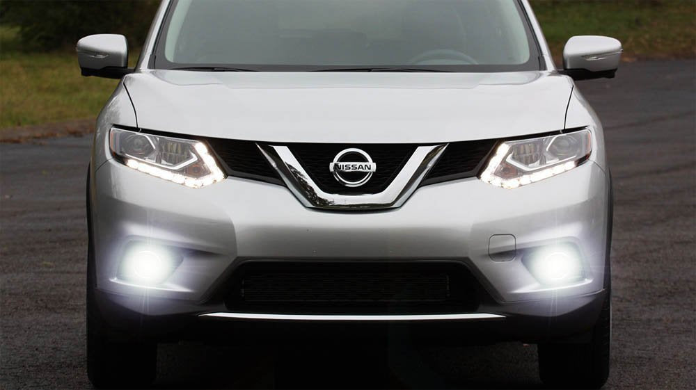 15W CREE LED Projector Fog Lights with Bezel Covers & Wiring Harness - Compatible with 2014-2016 Nissan Rogue | Durable Off-Road Lighting for Night Driving, Foggy Conditions & Adventure Vehicles