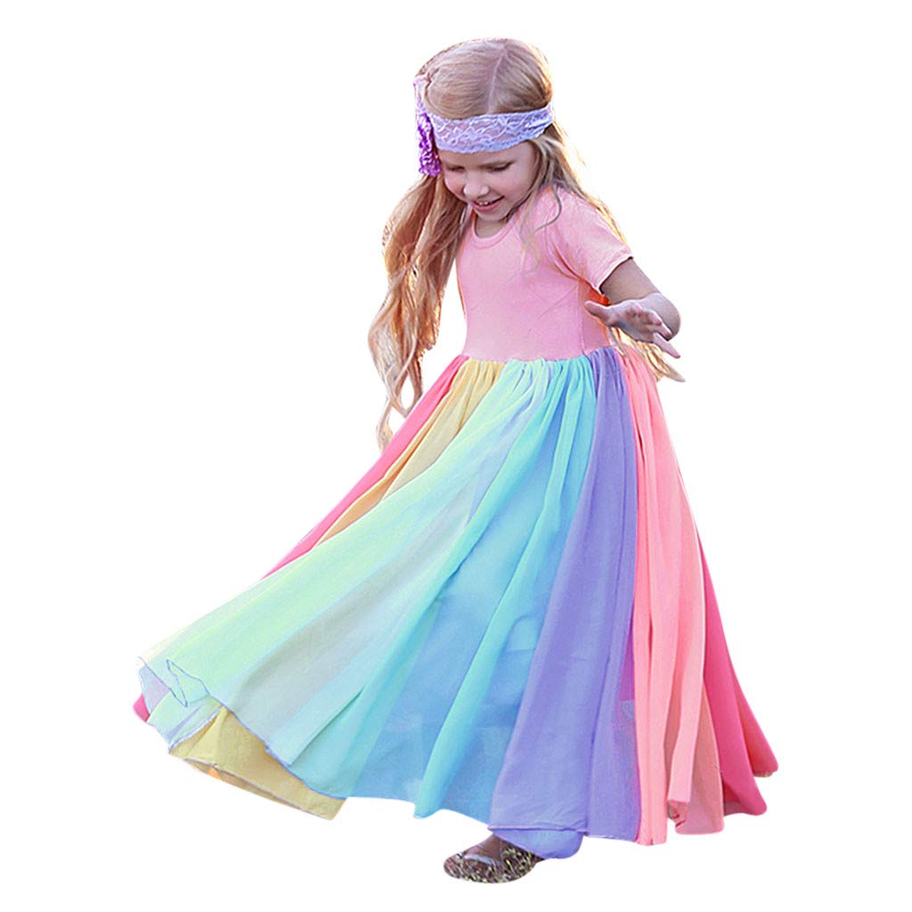 Baby Girls Summer Dress - Short Sleeve Toddler Dress with Cute Prints | Perfect for Playdates, Beach Outings & Birthday Parties