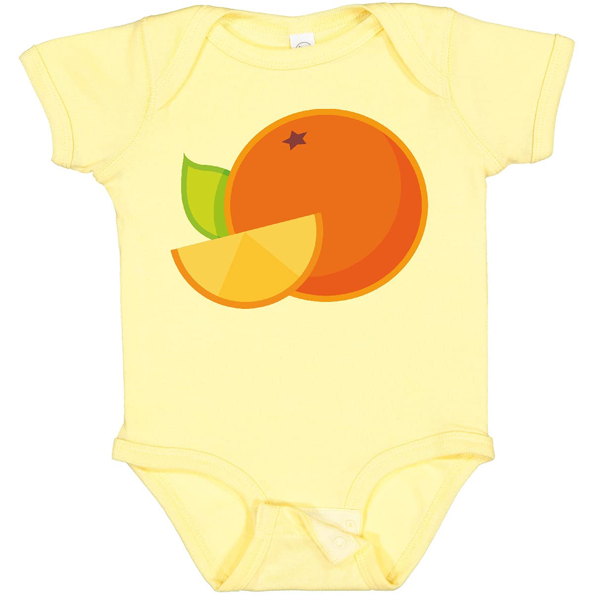 Inktastic Orange Fruit Baby Bodysuit - 100% Cotton Cute Infant Onesie for Boys & Girls - Perfect for Newborn Photos, Baby Showers & Everyday Wear