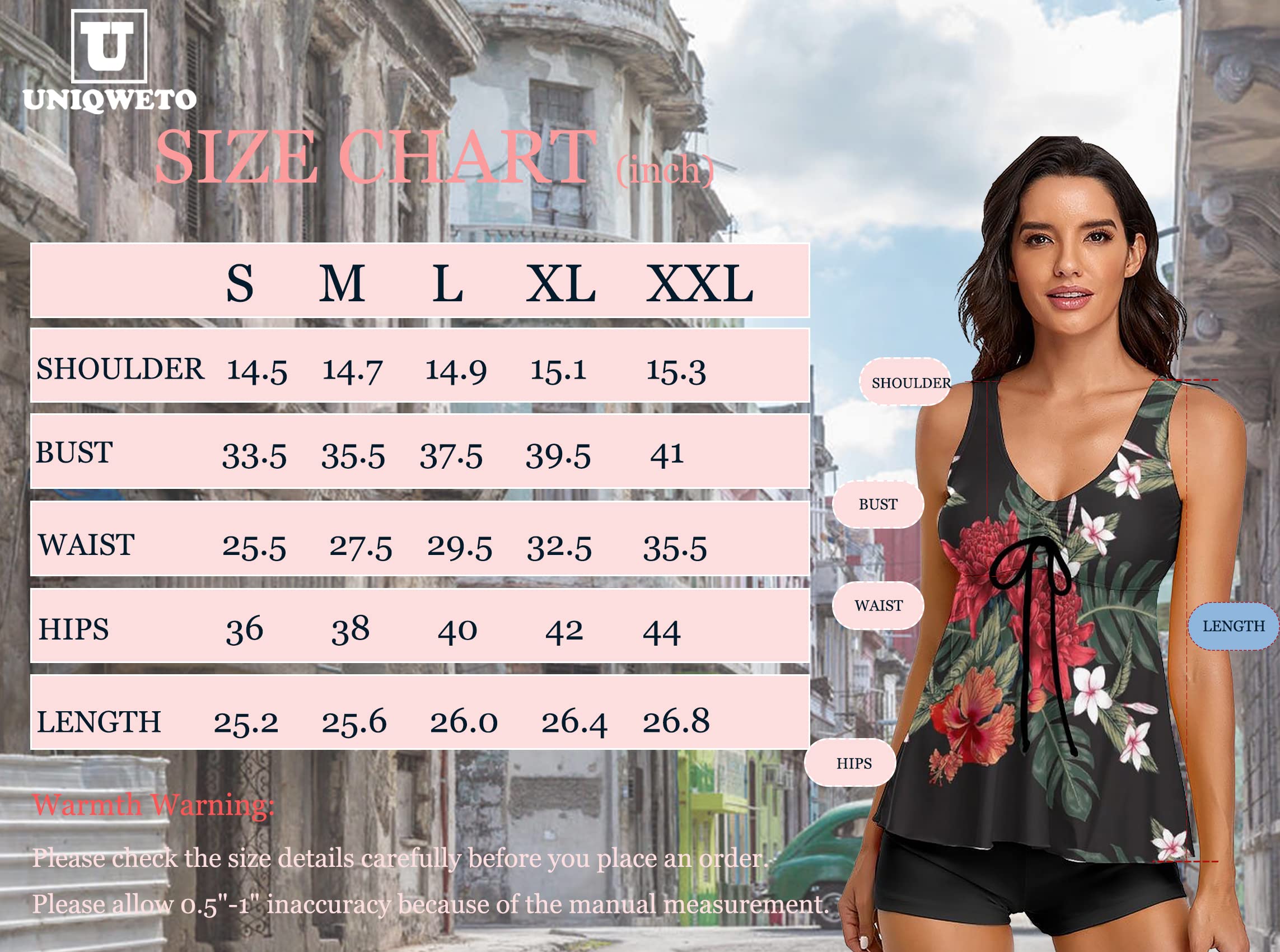 Women's Tummy Control Tankini Top with Boyshorts - 2 Piece Swimwear for Shapewear & Beach Vacations | Perfect for Swimming, Sunbathing & Resort Wear
