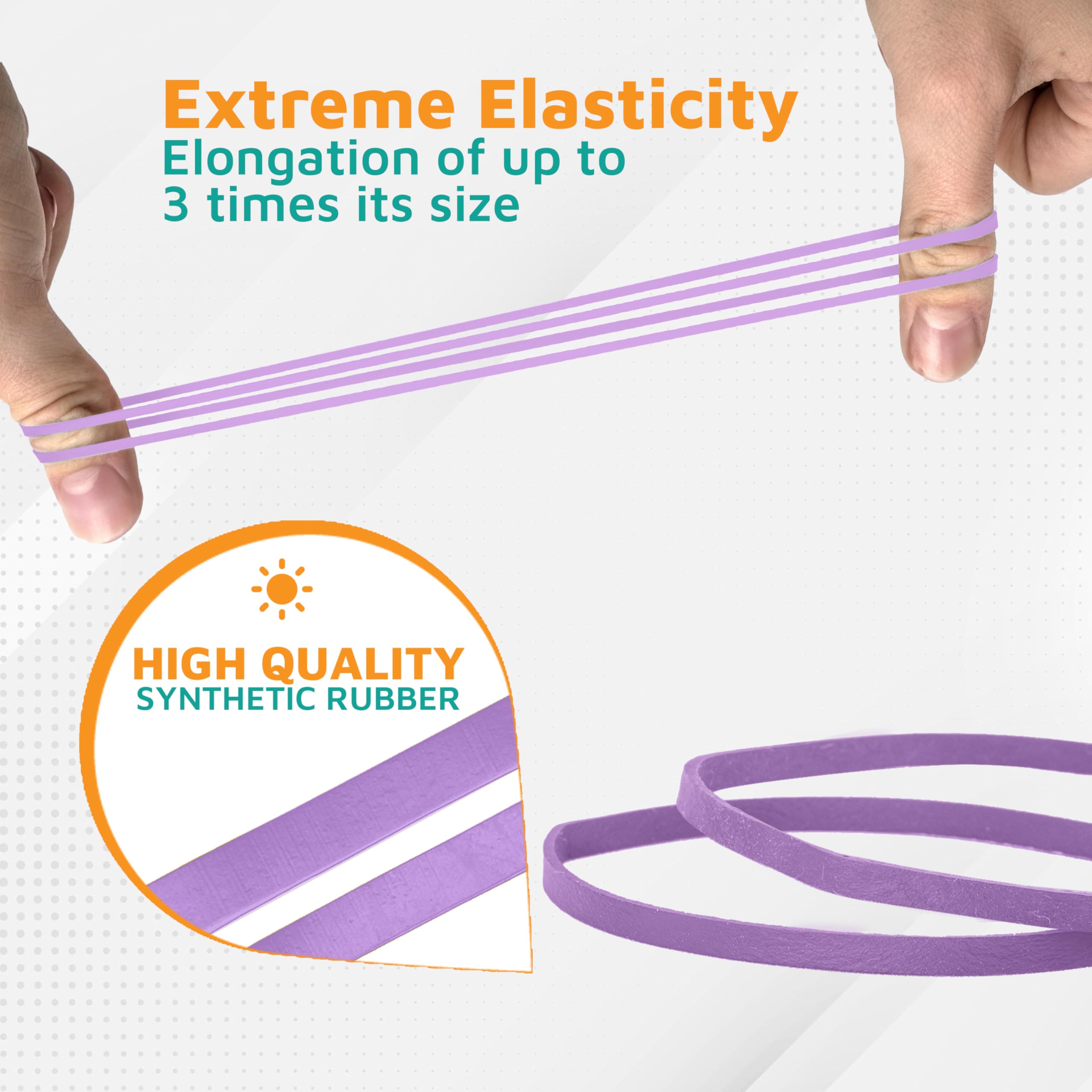 PlasticMill #33 Lavender Rubber Bands (3.5