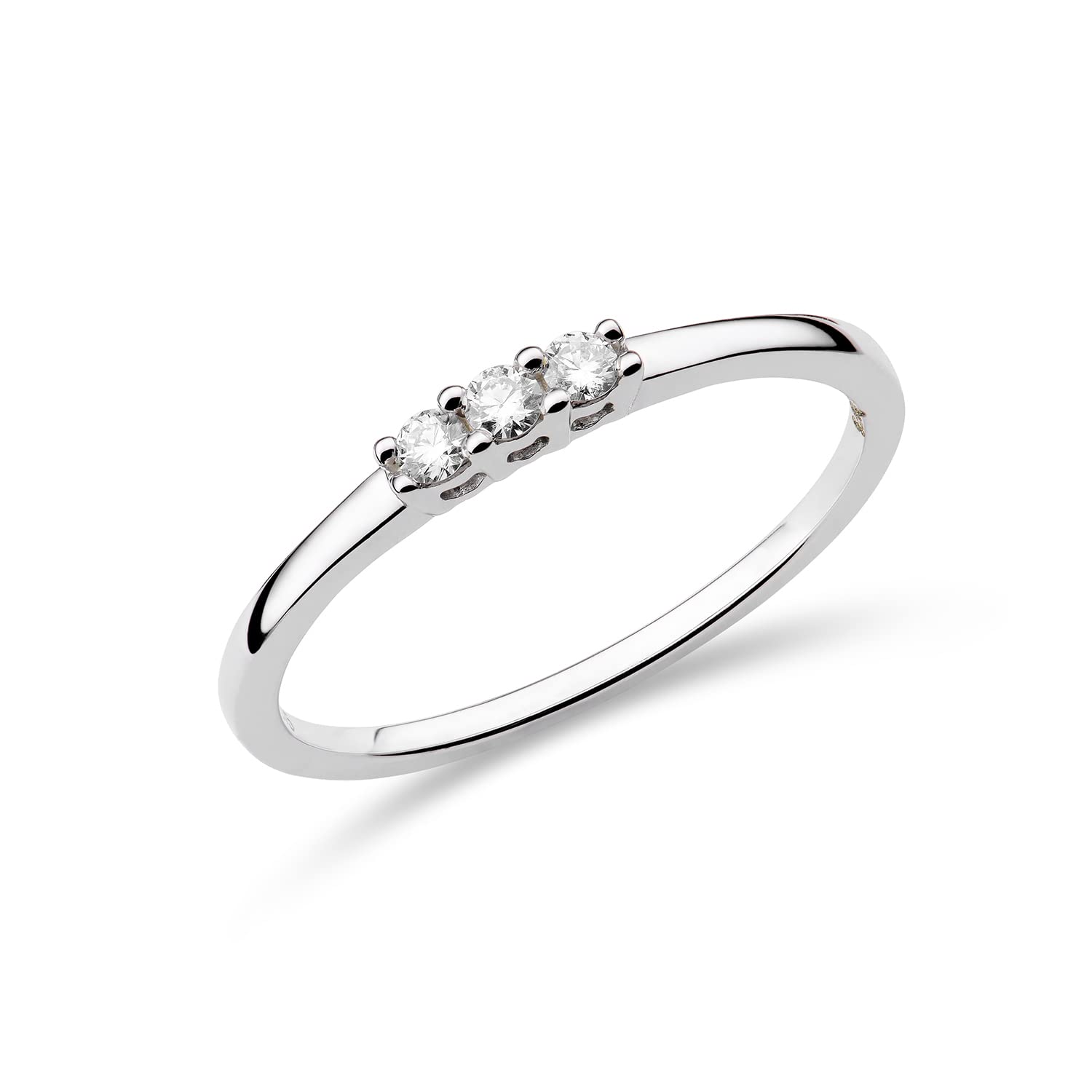 Miore 0.09 Carat Natural Diamond Engagement Ring in 9ct White Gold, Solid Gold Wedding Band for Women - Elegant Jewelry Gift with Free Jewelry Box | Perfect for Proposals, Anniversaries & Special Occasions