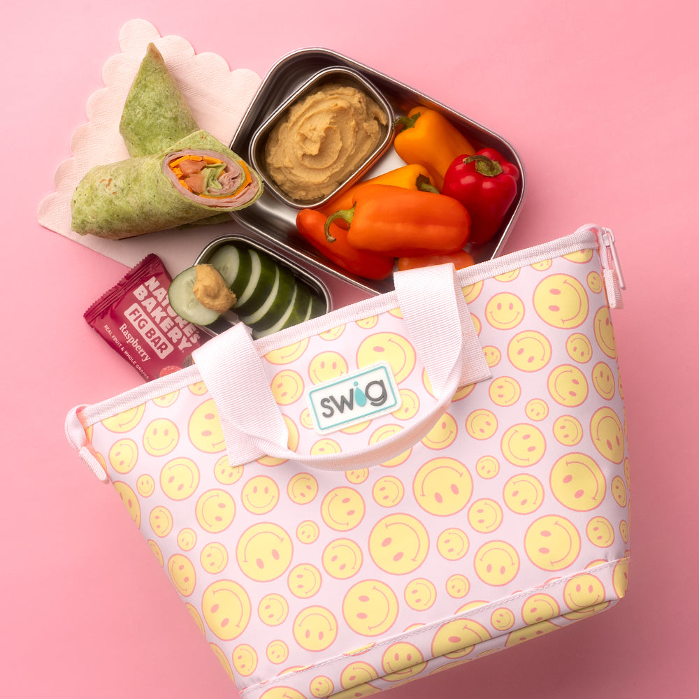 Oh Happy Day Insulated Lunch Bag for Adults & Kids - Leakproof & Reusable Lunch Box for Work, School, Picnics & Outdoor Activities