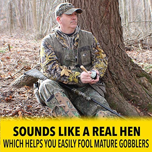 Premium Turkey Pot Calls - Realistic Glass & Slate Turkey Calls with Strikers - Best Hunting Lures for Wild Turkey (Perfect for Spring Hunting & Outdoor Adventures)
