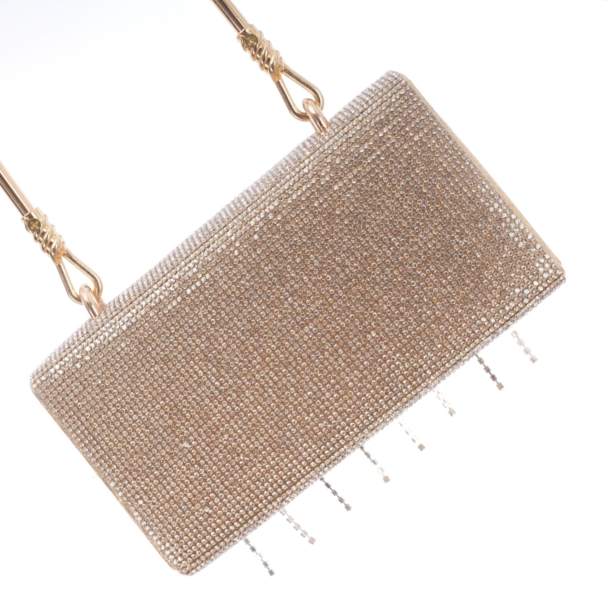 Chloé Crystal Embellished Fringe Tote Bag for Women - Stylish Designer Handbag for Parties, Weddings & Evening Events