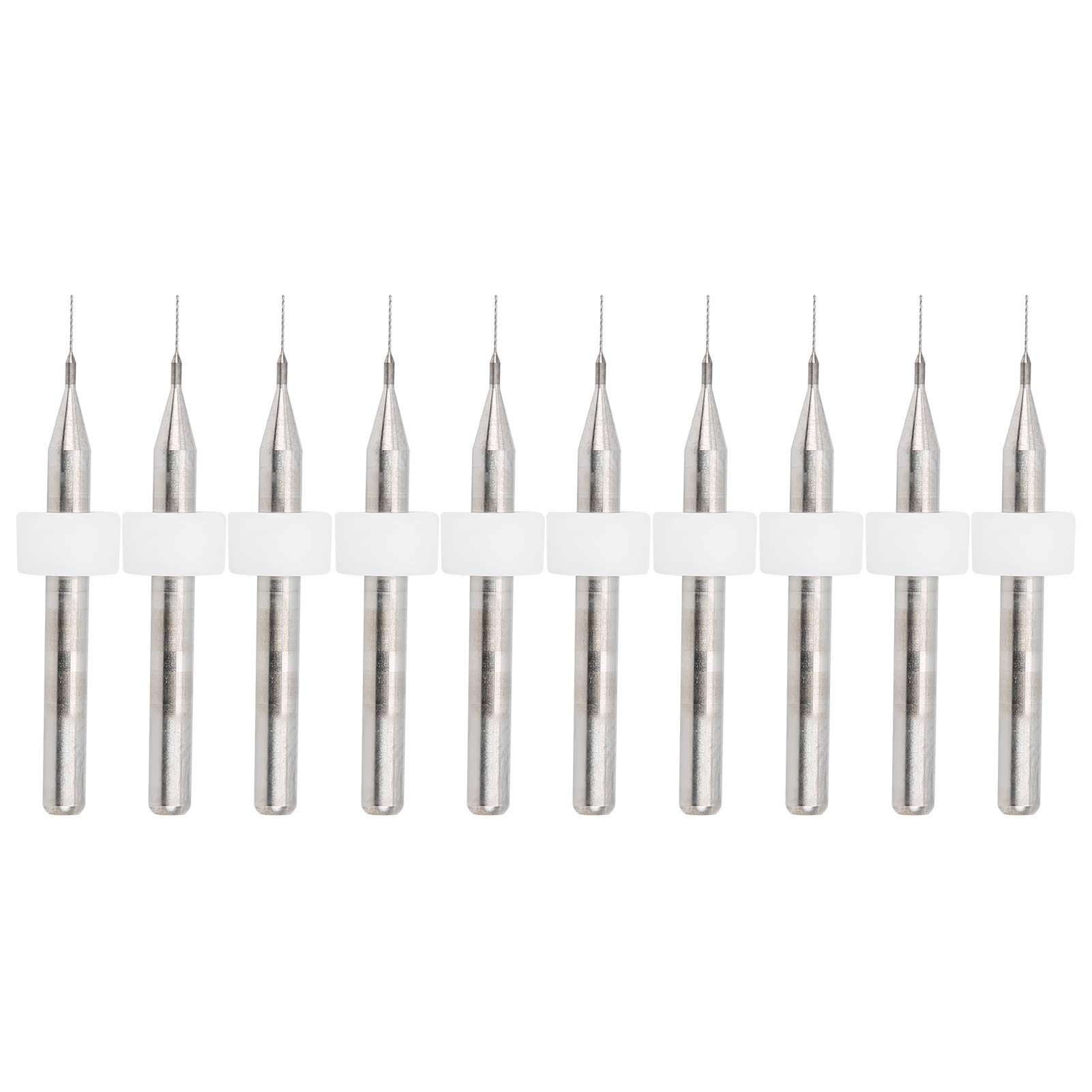 10-Piece Tungsten Carbide Micro Drill Bits Set (0.2mm) for 3D Printer Nozzle Cleaning - Precision Cleaning Needle Accessories for Residue Removal & Maintenance - Perfect for 3D Printing, Jewelry Making & DIY Crafts