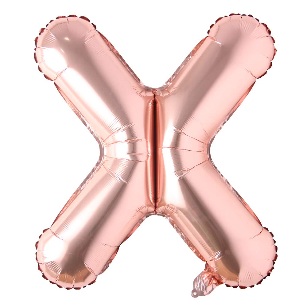 32 Inch Rose Gold Letter Balloons - Alphabet Foil Mylar Balloons for Wedding, Birthday, Bachelorette Party, Bridal Shower, Graduation & Anniversary Decorations - Perfect for Photo Backdrops, Event Centerpieces & Celebration Decor