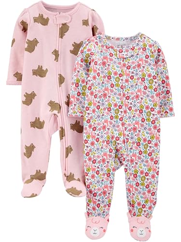 Pink Bear/White Floral