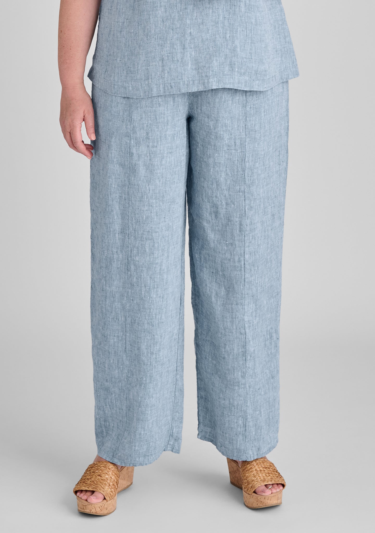 Amelia Linen Pants for Women - Breathable & Comfortable High Waisted Wide Leg Trousers - Perfect for Summer, Office, and Casual Wear