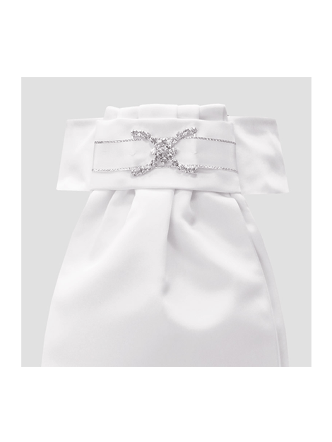 Equetech Amelia Diamante Ready Tied Stock Tie - Elegant Equestrian Show Accessory for Horse Riding Competitions & Formal Events