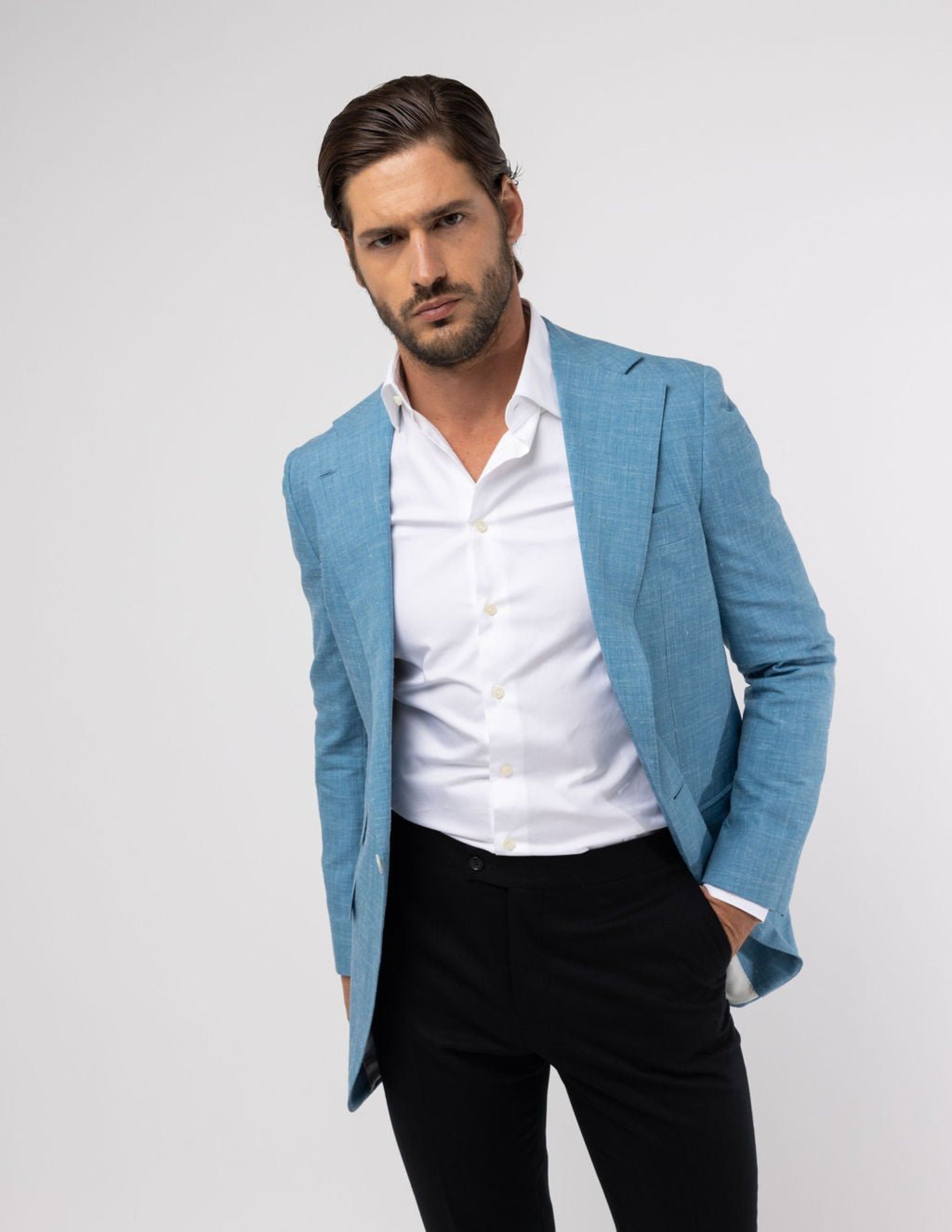 Cobalt Teal Tropical Notch Jacket for Women - Stylish Summer Blazer with Floral Print | Perfect for Beach Weddings, Vacation Outfits & Tropical Getaways