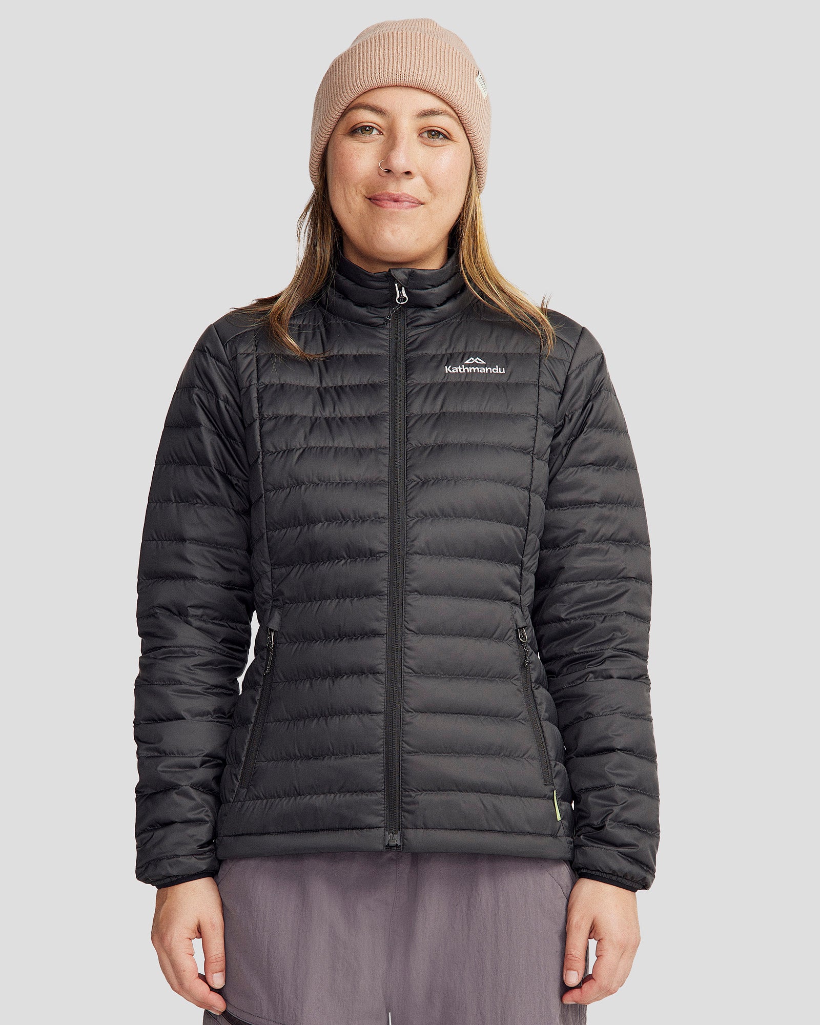 Women's Heli 600 Fill Power Lightweight Down Jacket - Waterproof Winter Coat for Hiking, Skiing & Outdoor Activities - Black