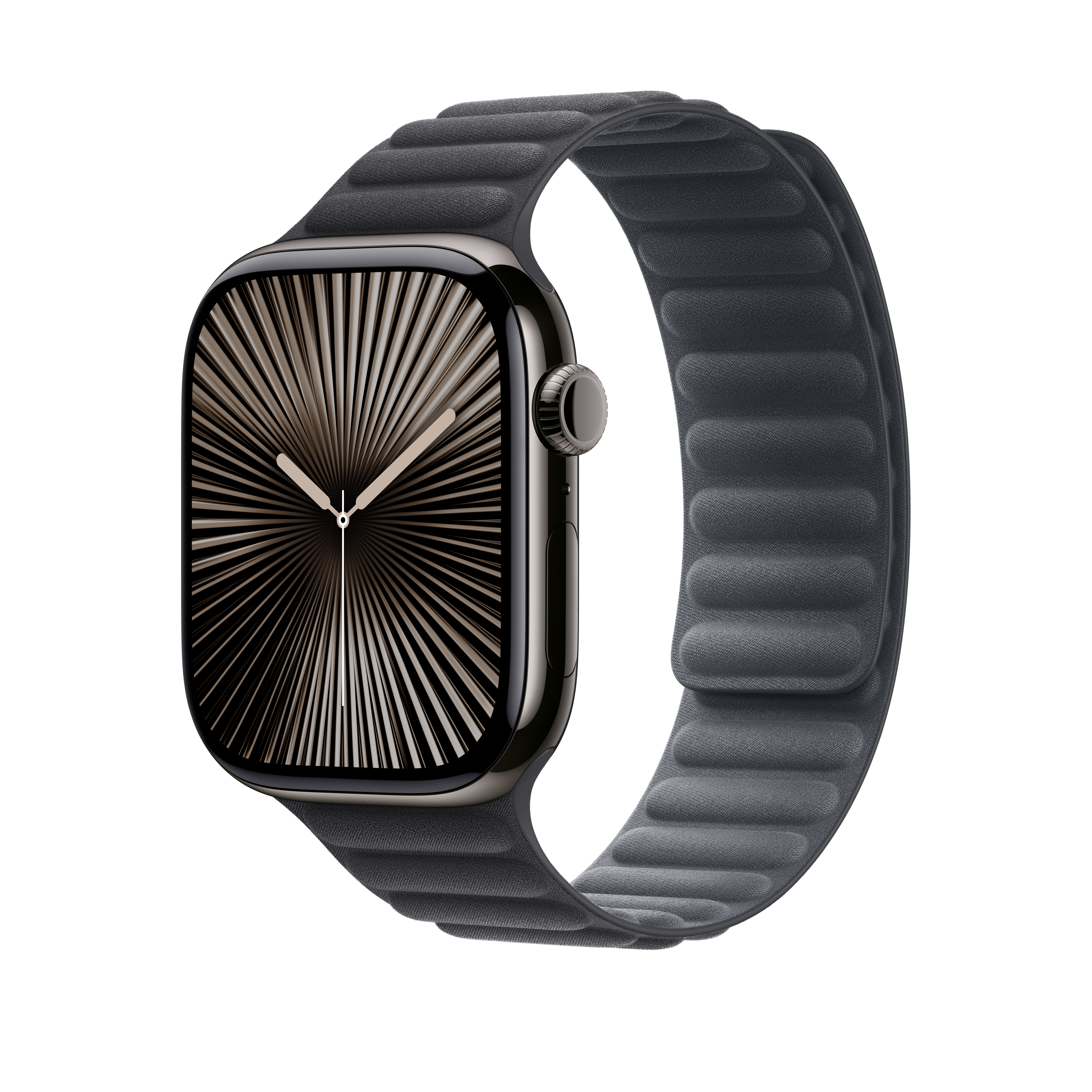 Black Magnetic Link Strap for 46mm Watch - Adjustable S/M Size - Perfect for Workouts, Running & Everyday Wear
