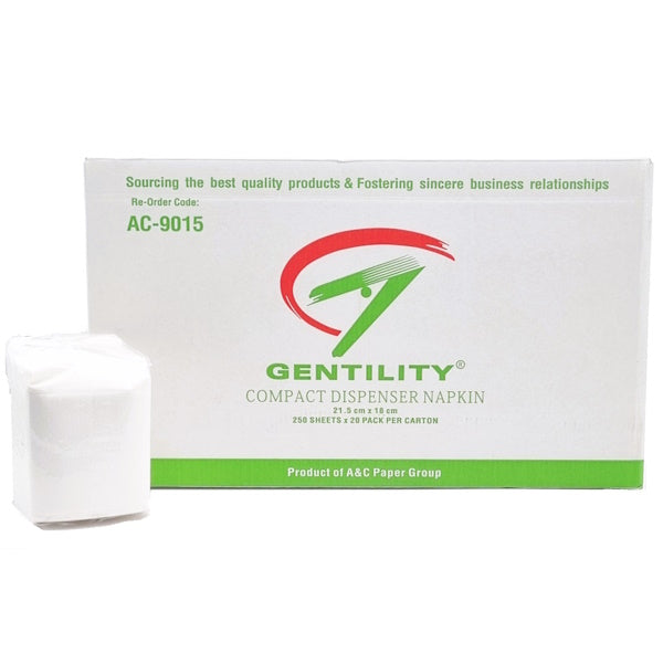 Gentility Compact Napkin Dispenser 8.5 x 7 Inches - Perfect for Restaurants, Offices, and Home Kitchen Countertops