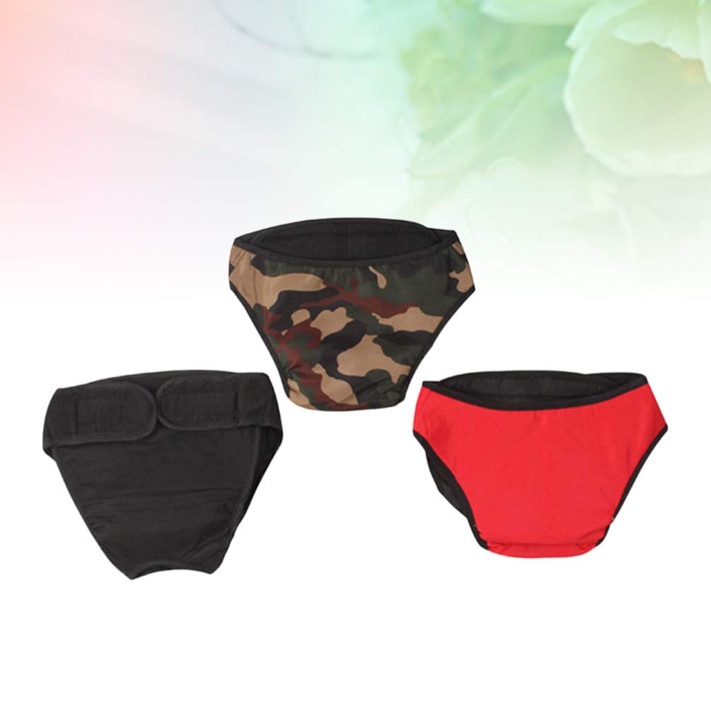 3PCS Washable Dog Diapers for Female Dogs - Soft Pet Diapers with Leak-Proof Pads, Adjustable Belly Bands for Puppies, Cats & Incontinence Pets - Perfect for House Training, Travel & Post-Surgery Care