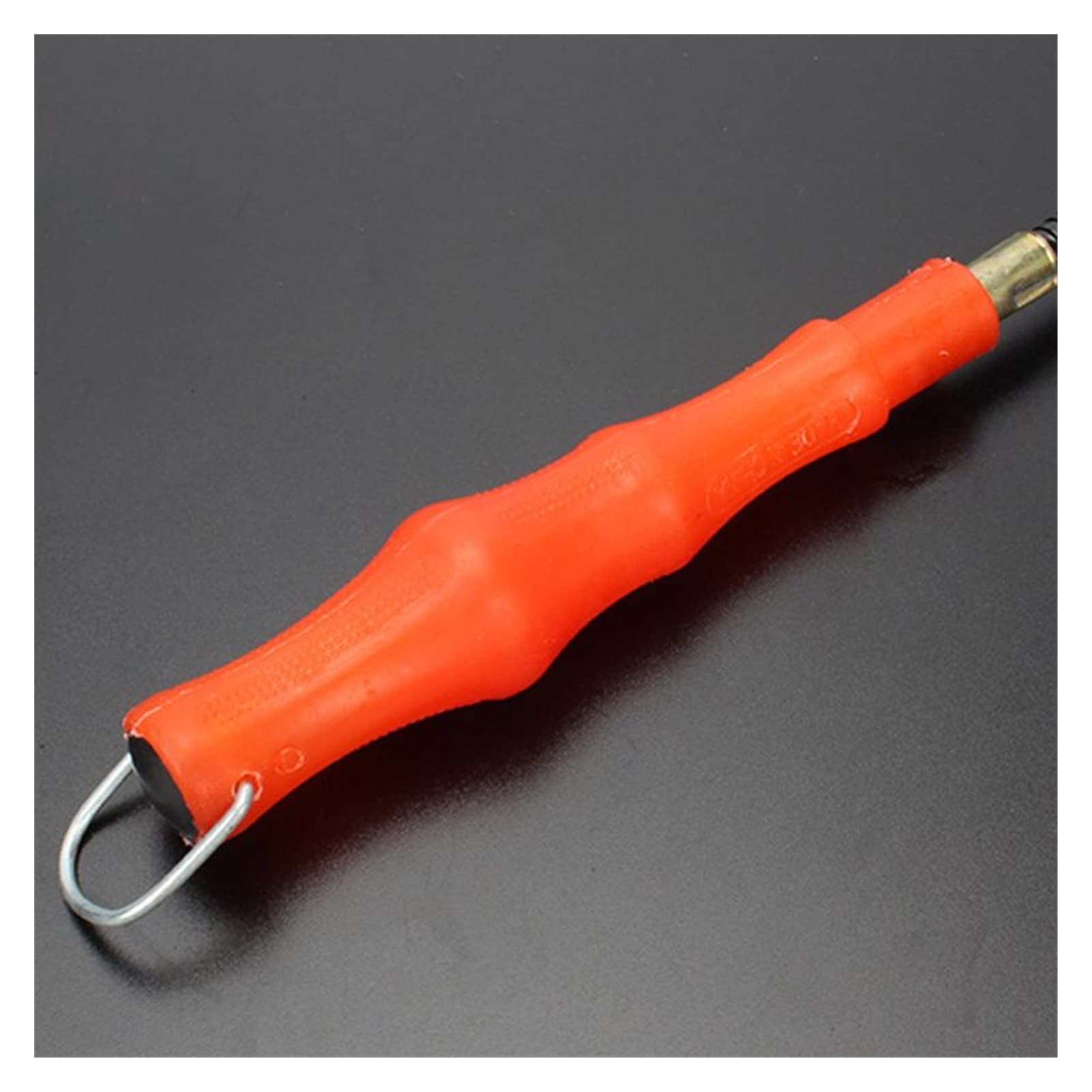 MGRAS 60cm Flexible Magnetic Pickup Tool with LED Light - Strong Bendable Metal Grabber for Garage, Workshop & Auto Repair - Red Plastic Handle Hand Tool Set - Perfect for Retrieving Dropped Nuts, Bolts & Metal Parts in Tight Spaces