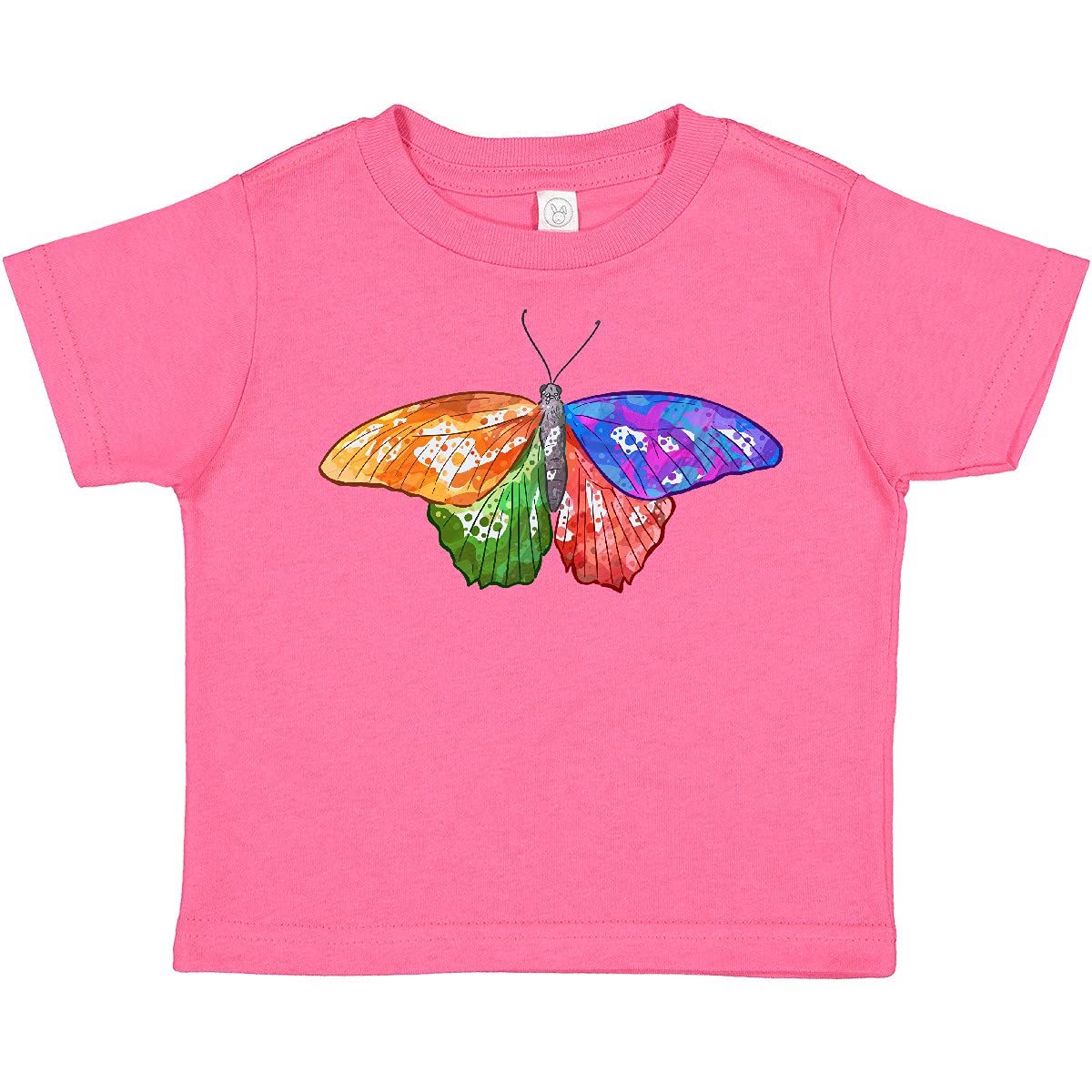 Inktastic Artistic Butterfly Toddler T-Shirt - Cute Butterfly Graphic Tee for Baby Girls & Boys, Soft Cotton Toddler Shirt for Playdates, Daycare & Family Photos