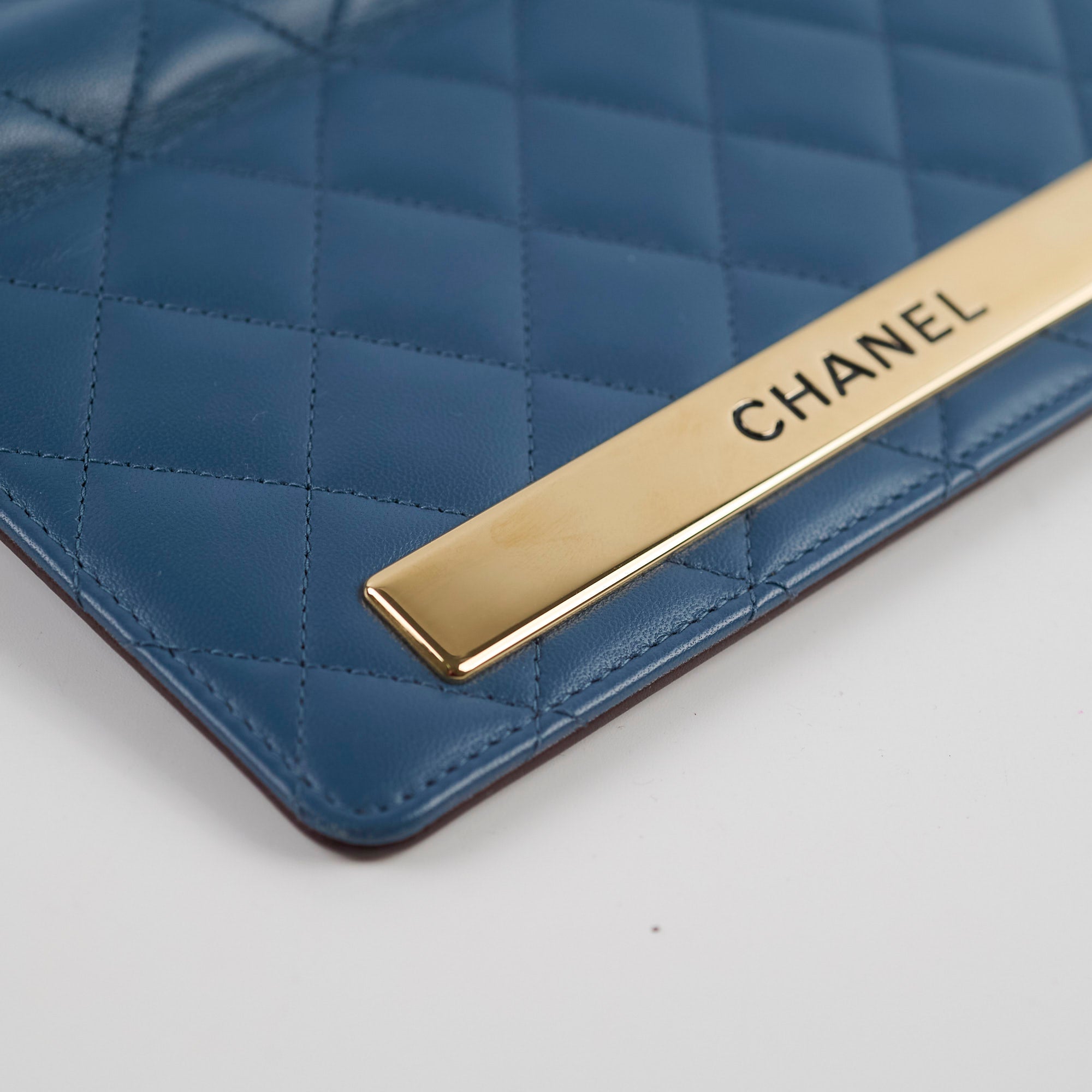 Chanel Lambskin Quilted Long Wallet in Blue - Series 22 Luxury Leather Card Holder for Women | Perfect for Everyday Use, Travel & Special Occasions