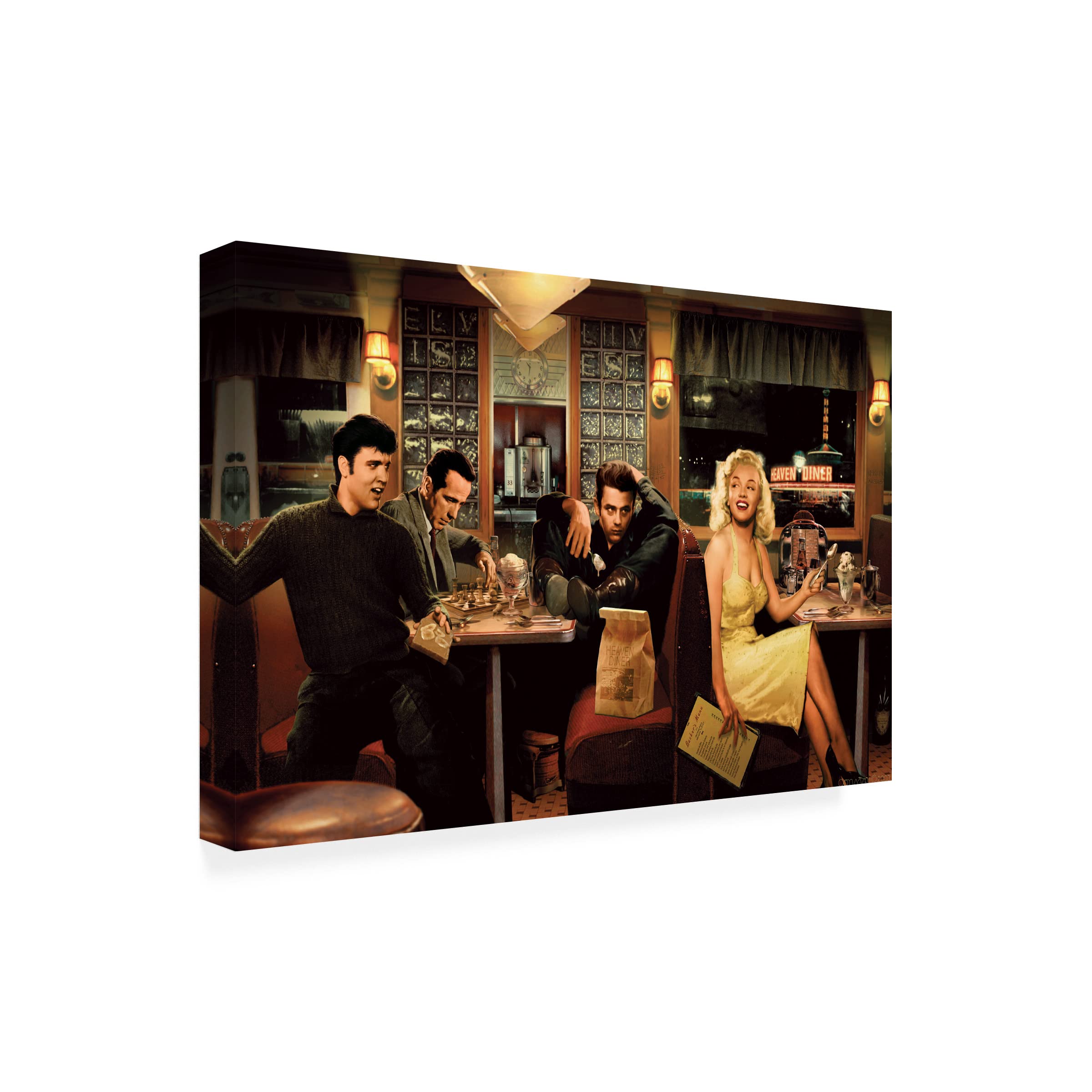 Trademark Fine Art 'Blue Plate Special' Canvas Art Print by Chris Consani - Vibrant Kitchen Decor for Dining Room & Cafe Wall Art