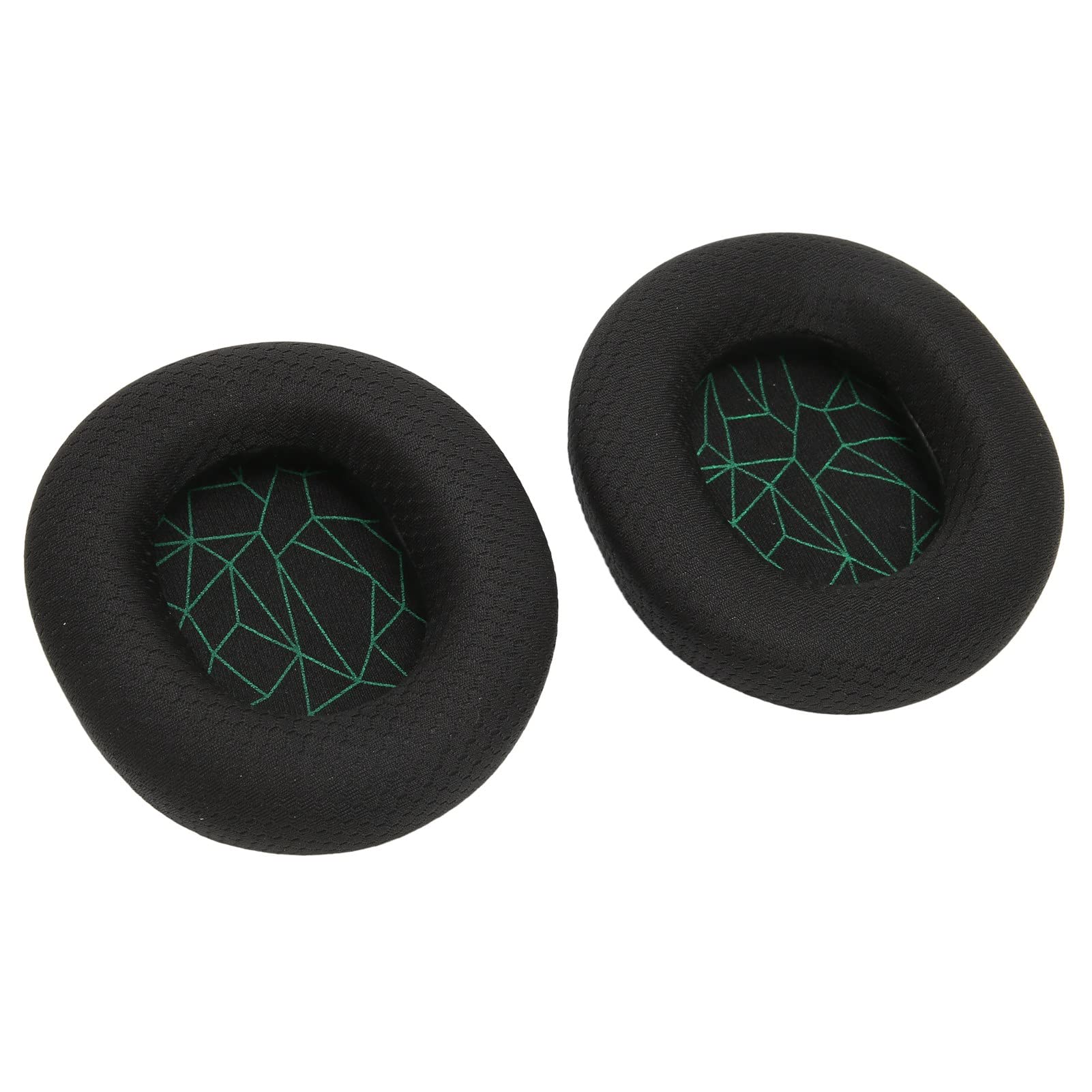 Replacement Ear Pads for Steelseries Arctis 1/3/5/7/9 Pro Headset - Breathable Mesh & Sponge Cushions, Noise Isolation Earpads (Black & Green) - Perfect for Gaming, Music & Long Wear Comfort