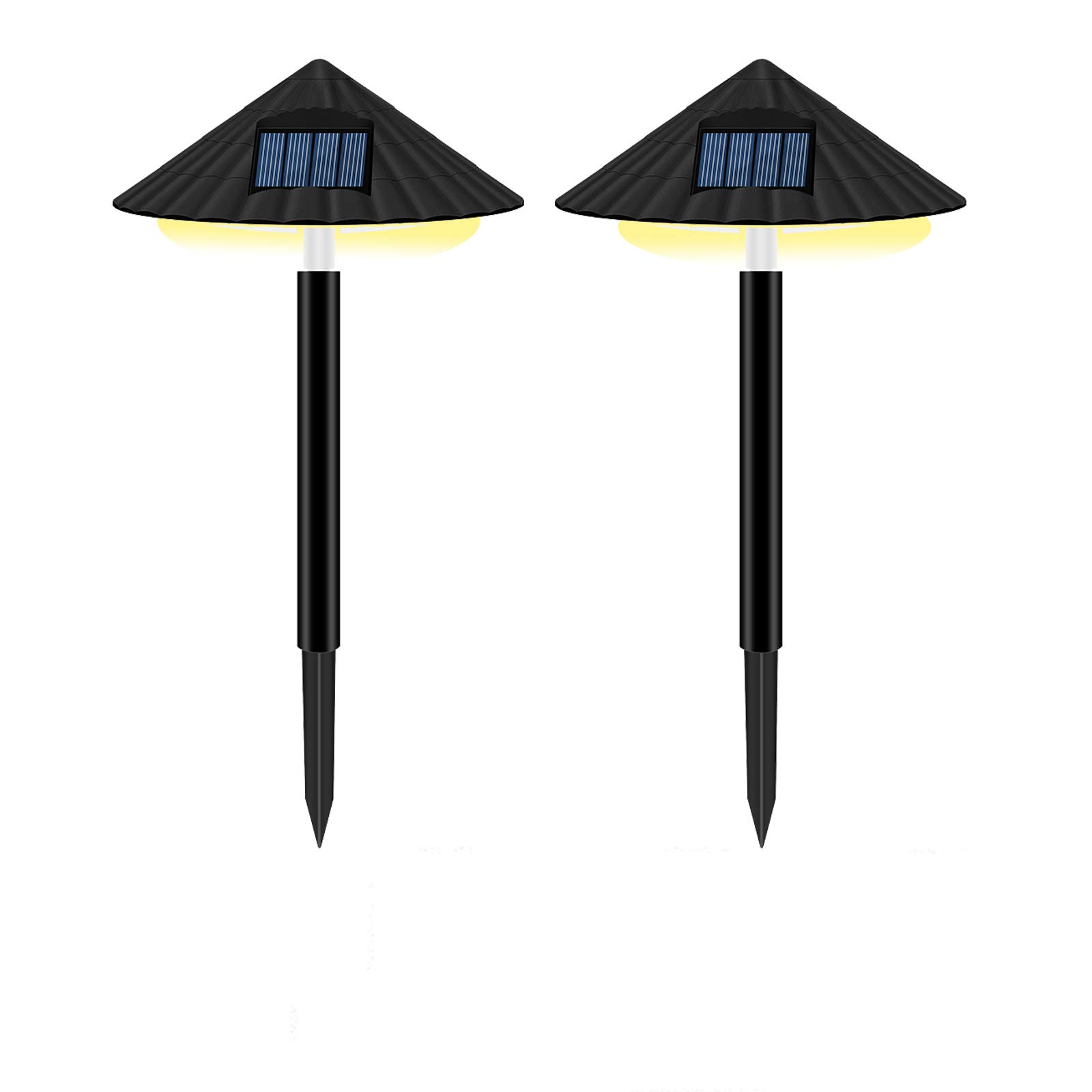 ALLOMN Solar Mushroom Lights Outdoor - Waterproof Solar LED Garden Lights for Lawn, Pathway, Backyard - Warm White Ground Lighting for Patio, Yard Decor & Landscape Illumination