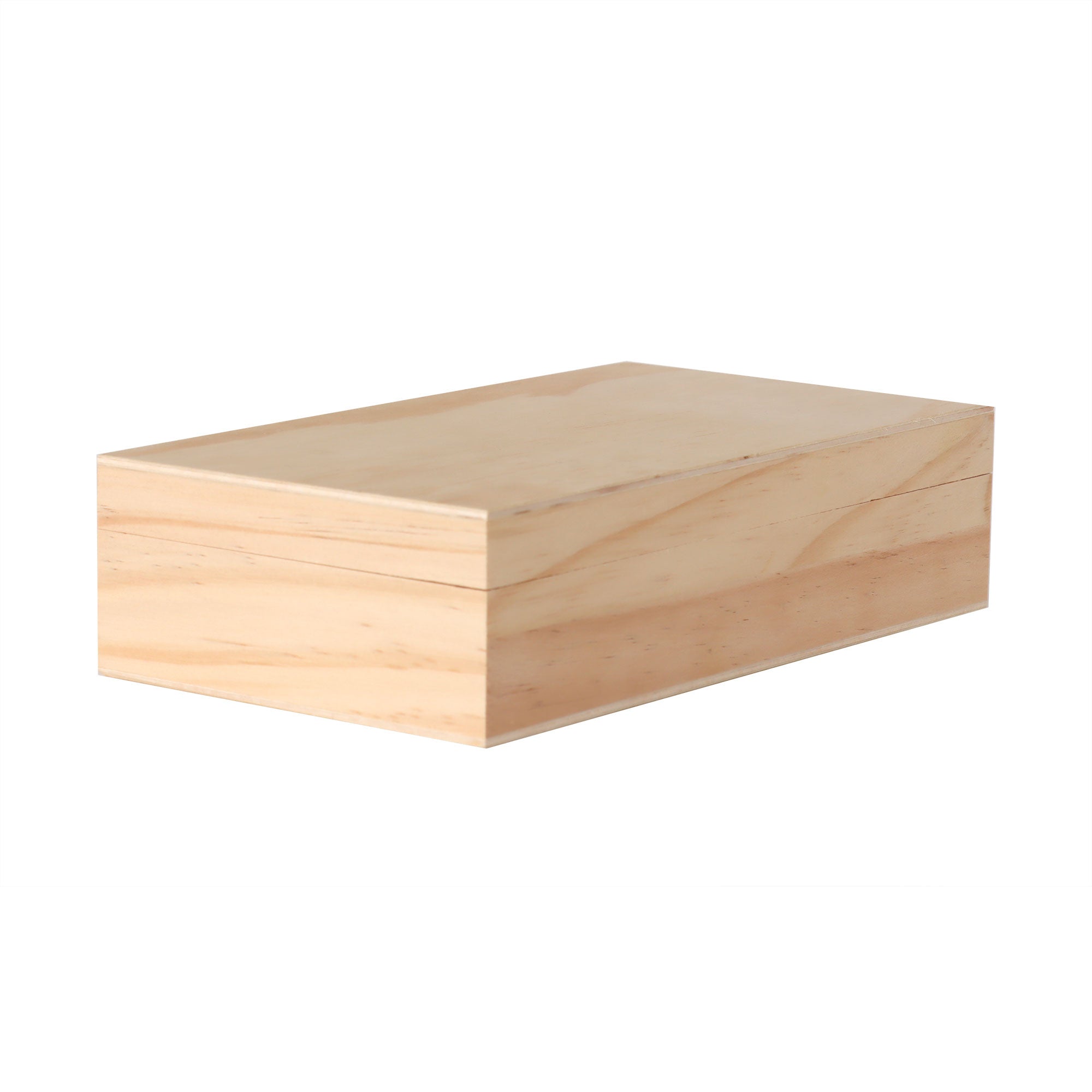 Handmade Wooden Gift Box 8.7 x 4.7 x 2.1 Inches - Natural Wood Storage Box for Jewelry, Keepsakes & Home Decor - Perfect for Wedding Favors, Birthday Gifts & DIY Crafts